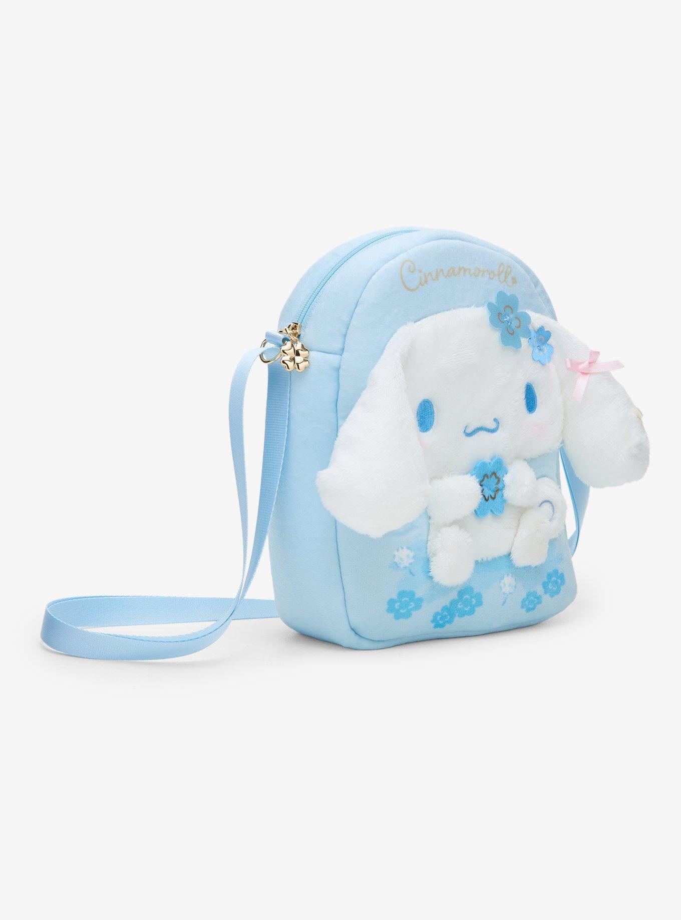 Sanrio Japan Originals Cinnamoroll Blue Clover Fuzzy Crossbody Bag, , hi-res