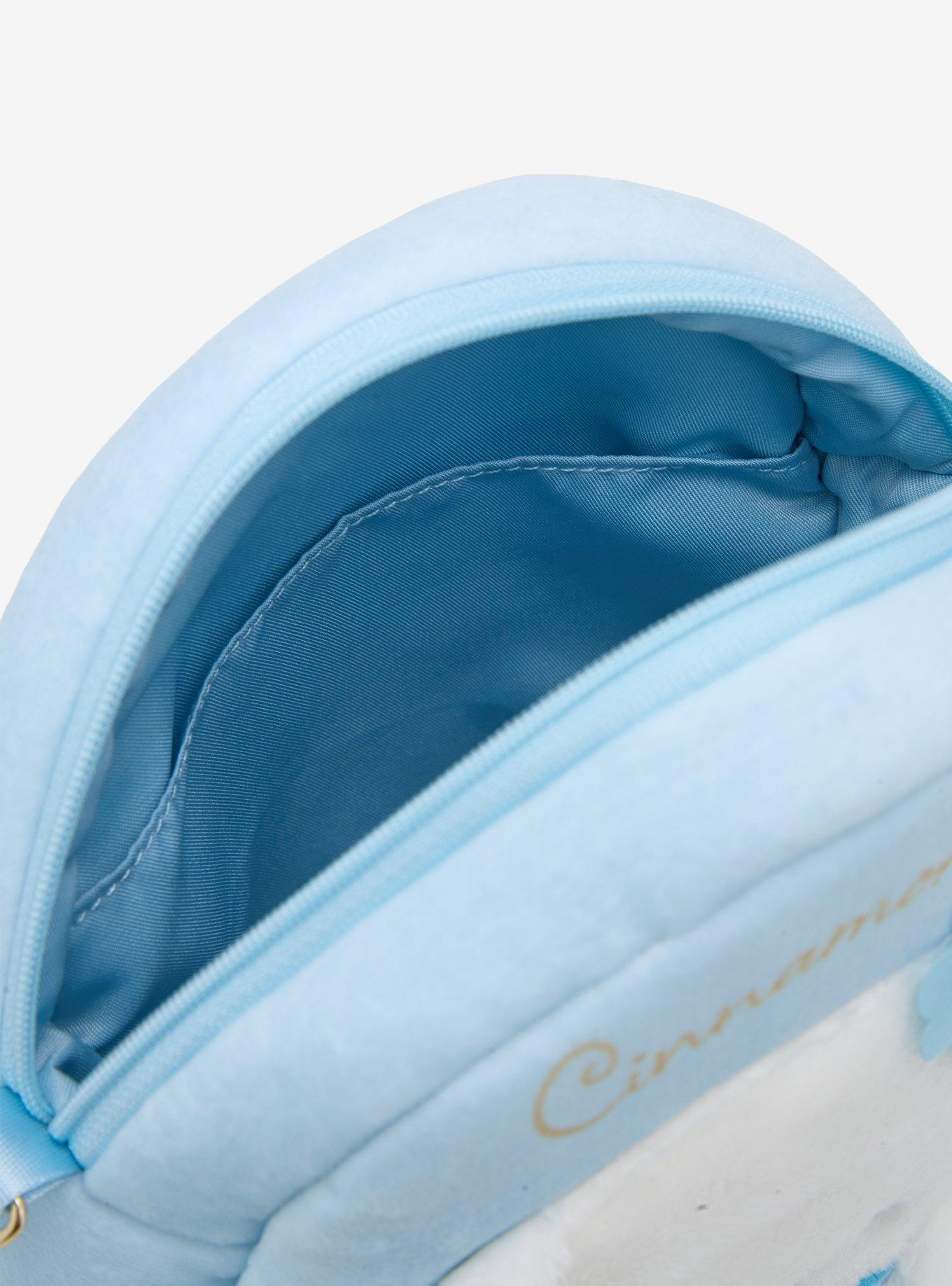 Sanrio Japan Originals Cinnamoroll Blue Clover Fuzzy Crossbody Bag, , alternate - view 4