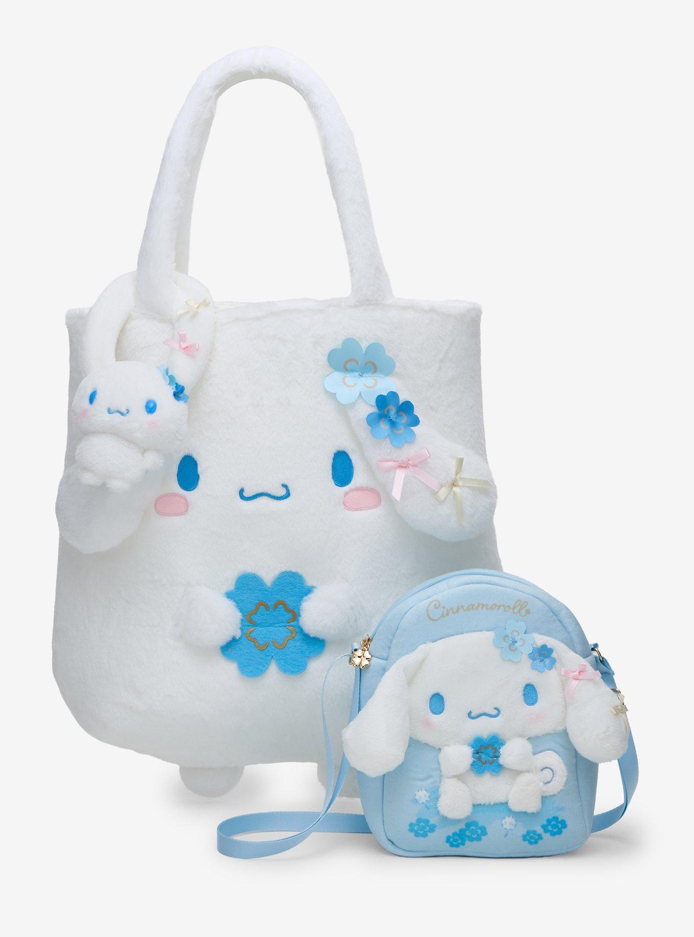 Sanrio Japan Originals Cinnamoroll Blue Clover Fuzzy Coin Purse, , alternate - view 5