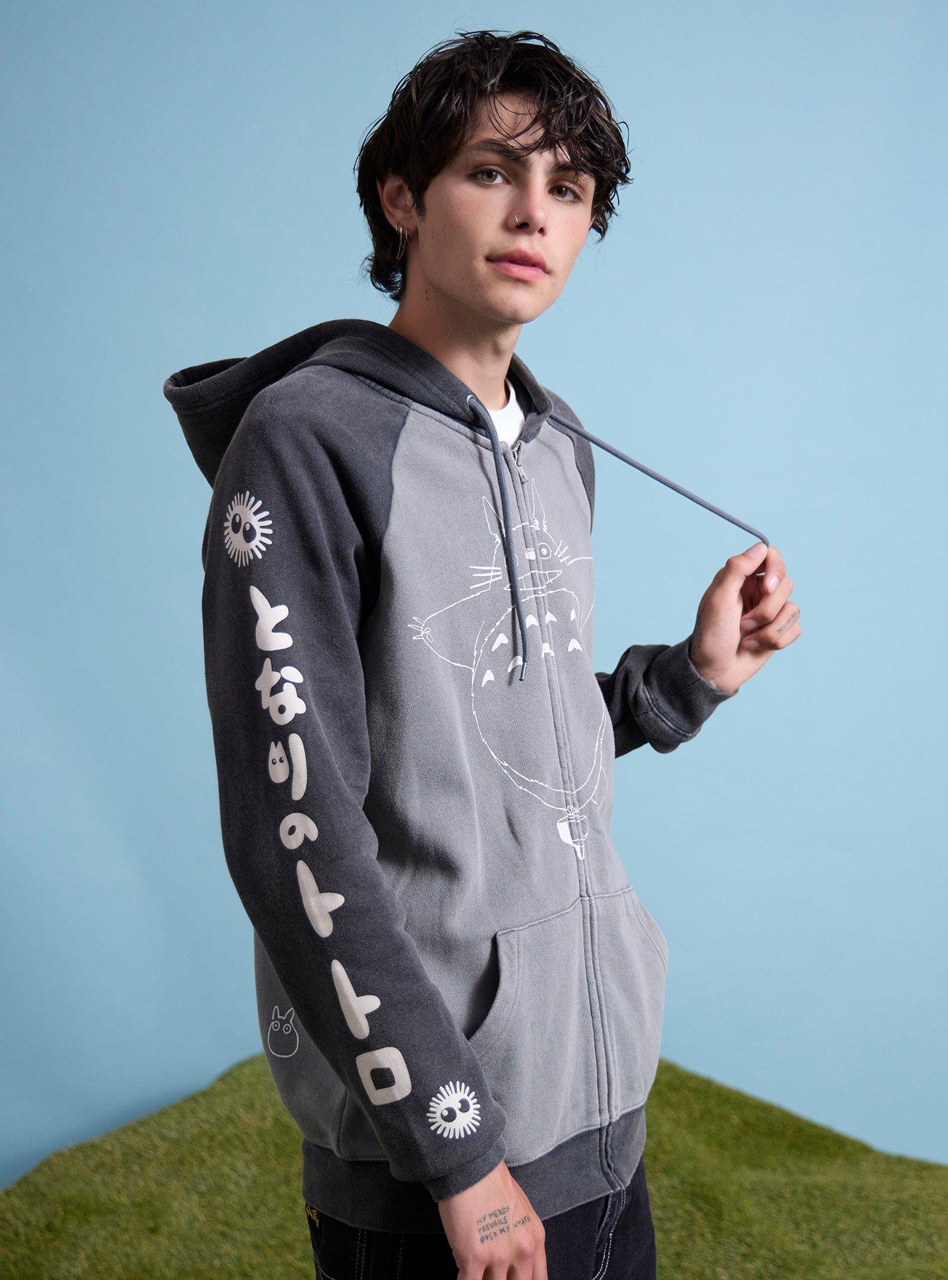 Our Universe Studio Ghibli&reg; My Neighbor Totoro Outline Color-Block Hoodie, GREY, alternate