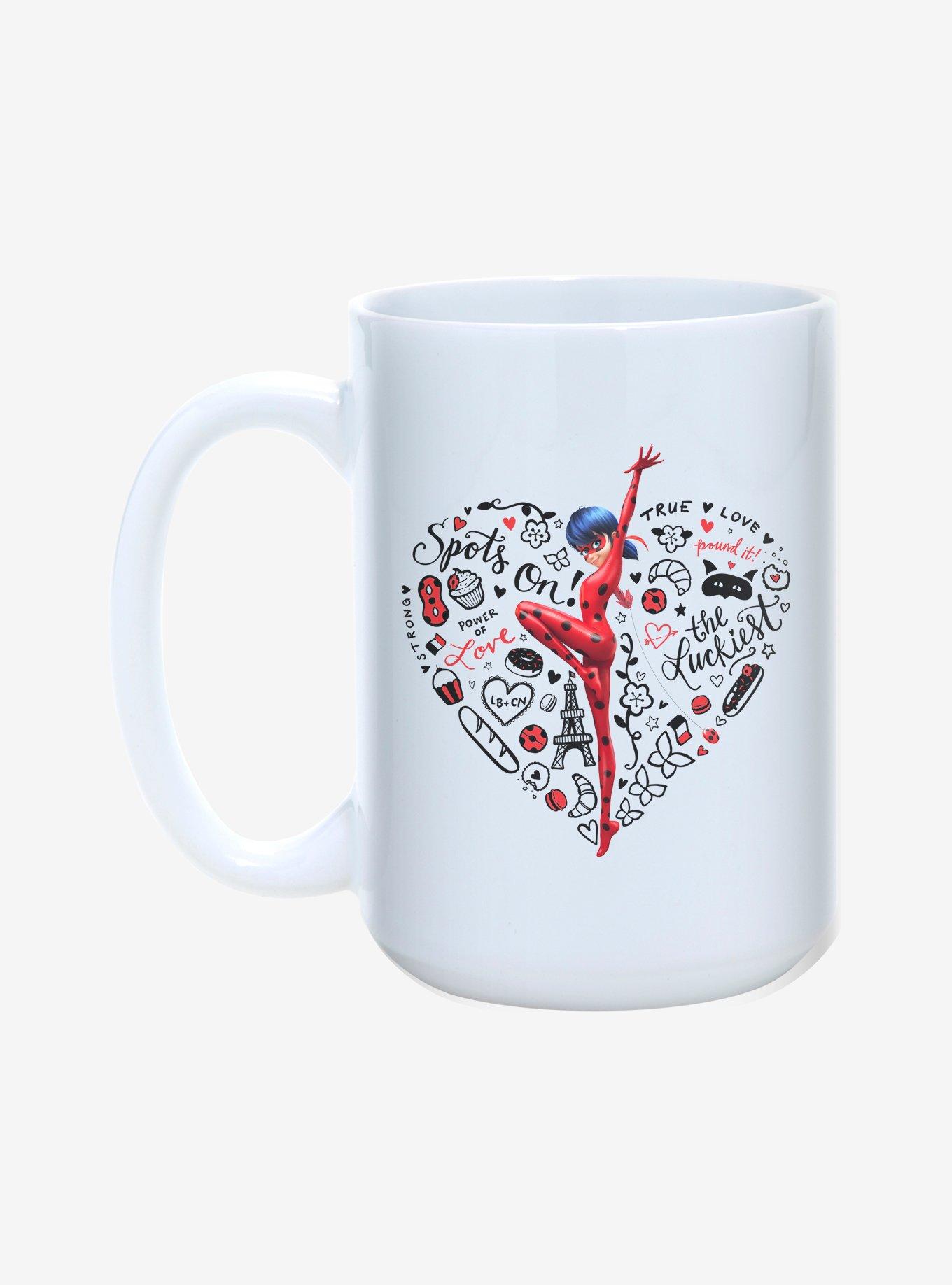 Miraculous: Tales Of Ladybug & Cat Noir Ladybug Spots On! Heart 15oz Mug, , hi-res