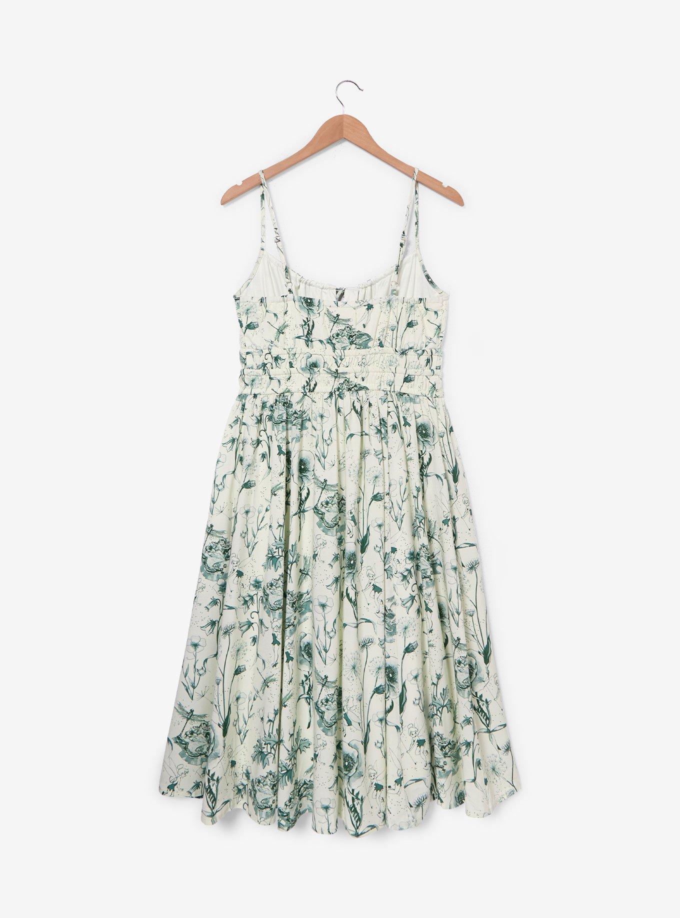 Disney Peter Pan Tinker Bell Floral Allover Print Tank Dress Plus Size, MULTI, alternate - view 3