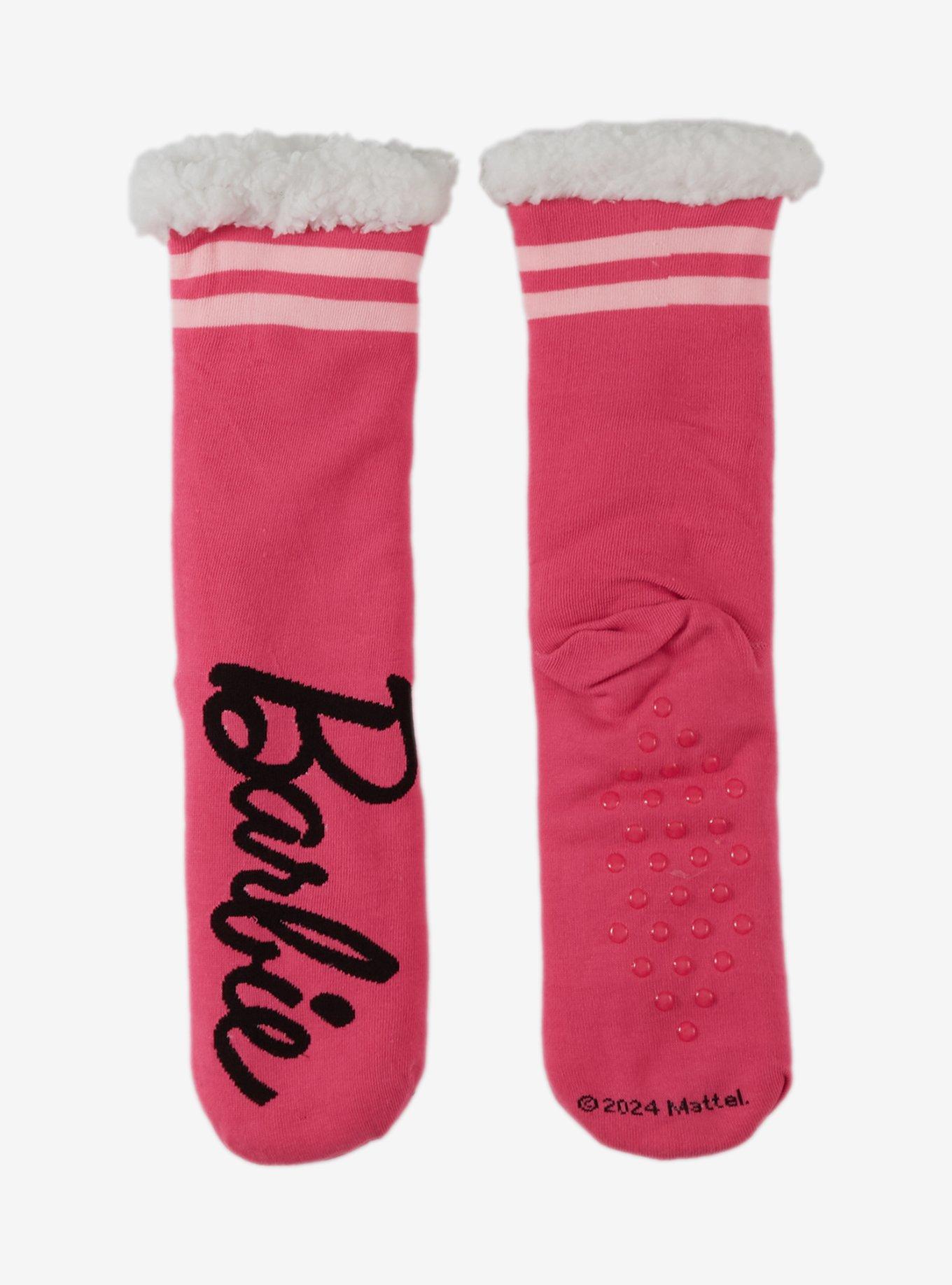Barbie Hot Pink Cozy Slipper Socks, , hi-res