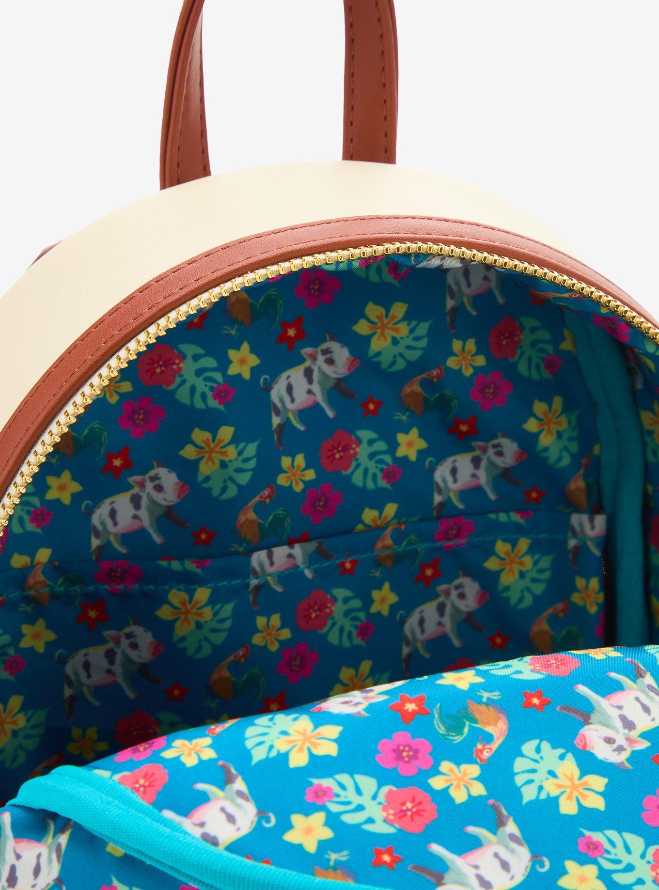 Loungefly Disney Moana Live Action Floral Mini Backpack, , alternate - view 4