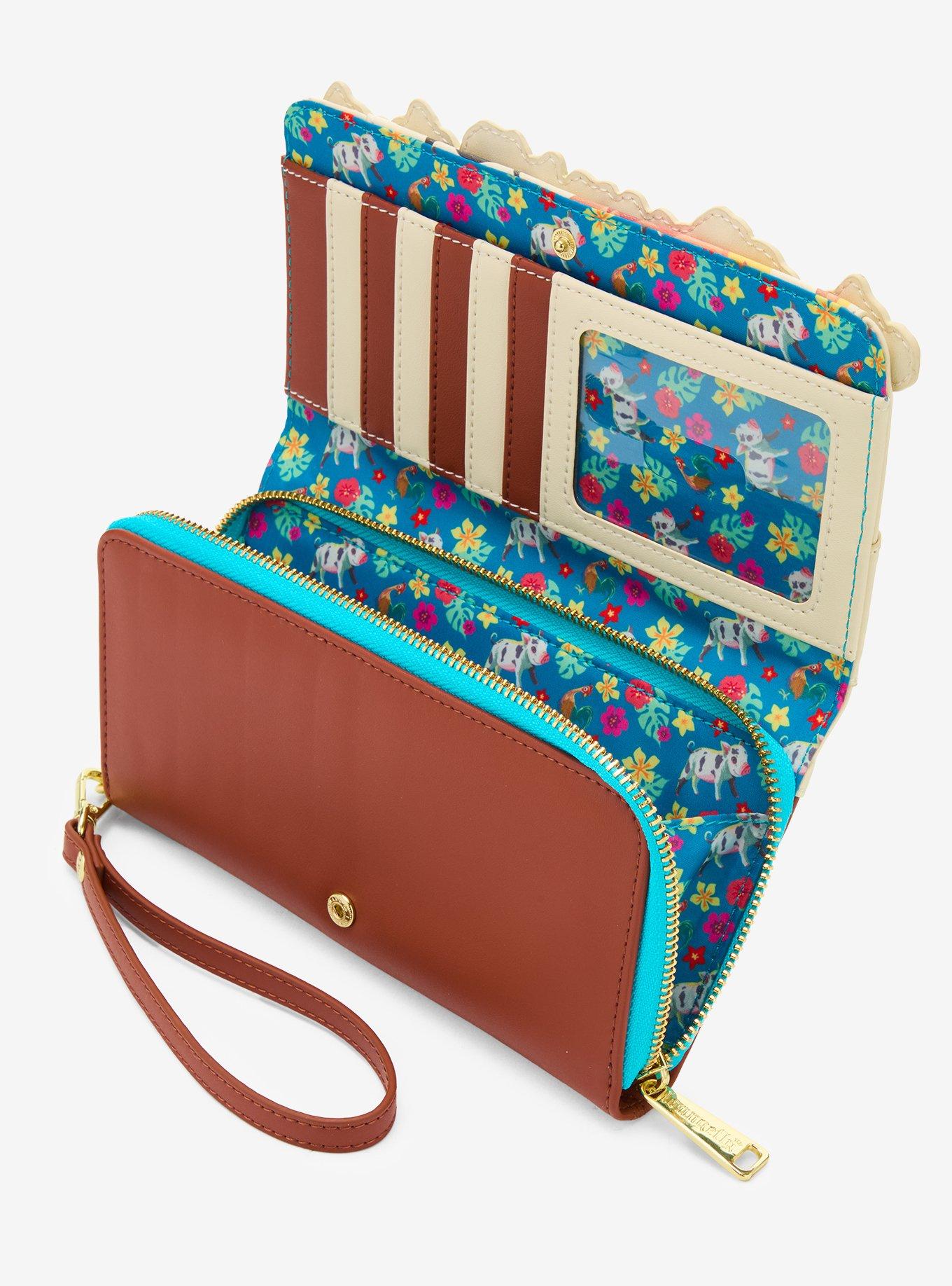 Loungefly Disney Moana Live Action Floral Wallet, , alternate - view 4