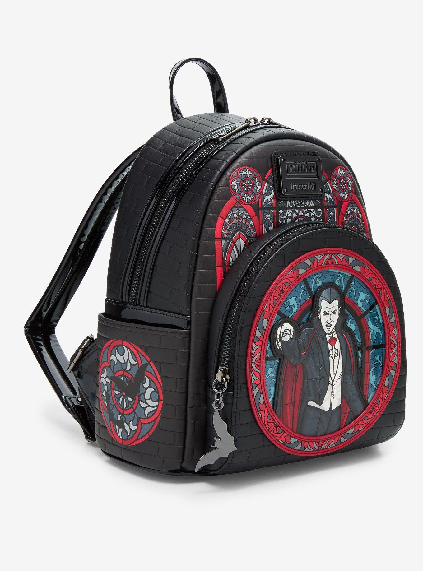 Loungefly Universal Monsters Dracula Stained Glass Mini Backpack, , hi-res