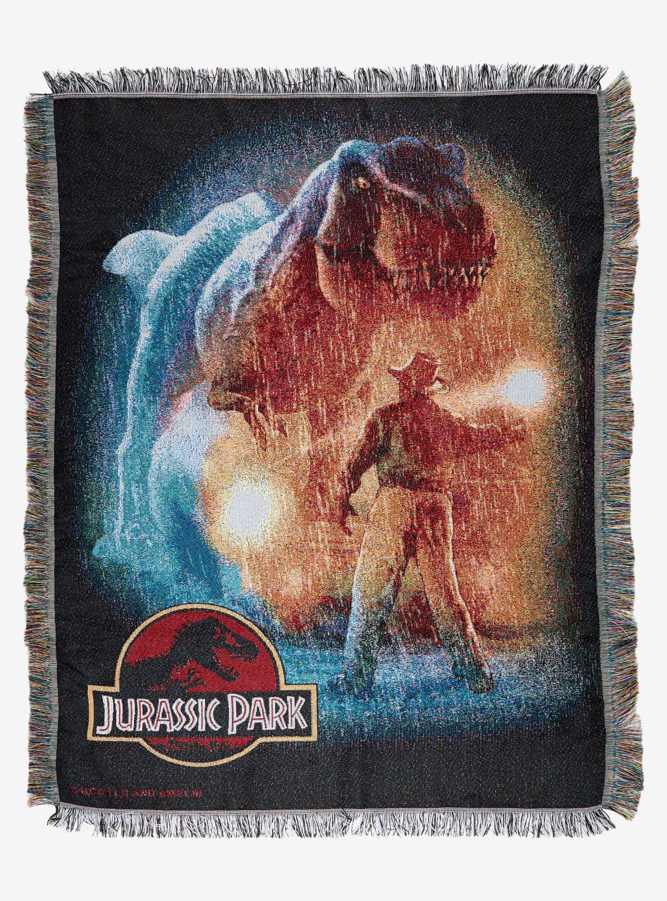 Jurassic Park T-Rex Poster Tapestry Throw - BoxLunch Exclusive, , hi-res