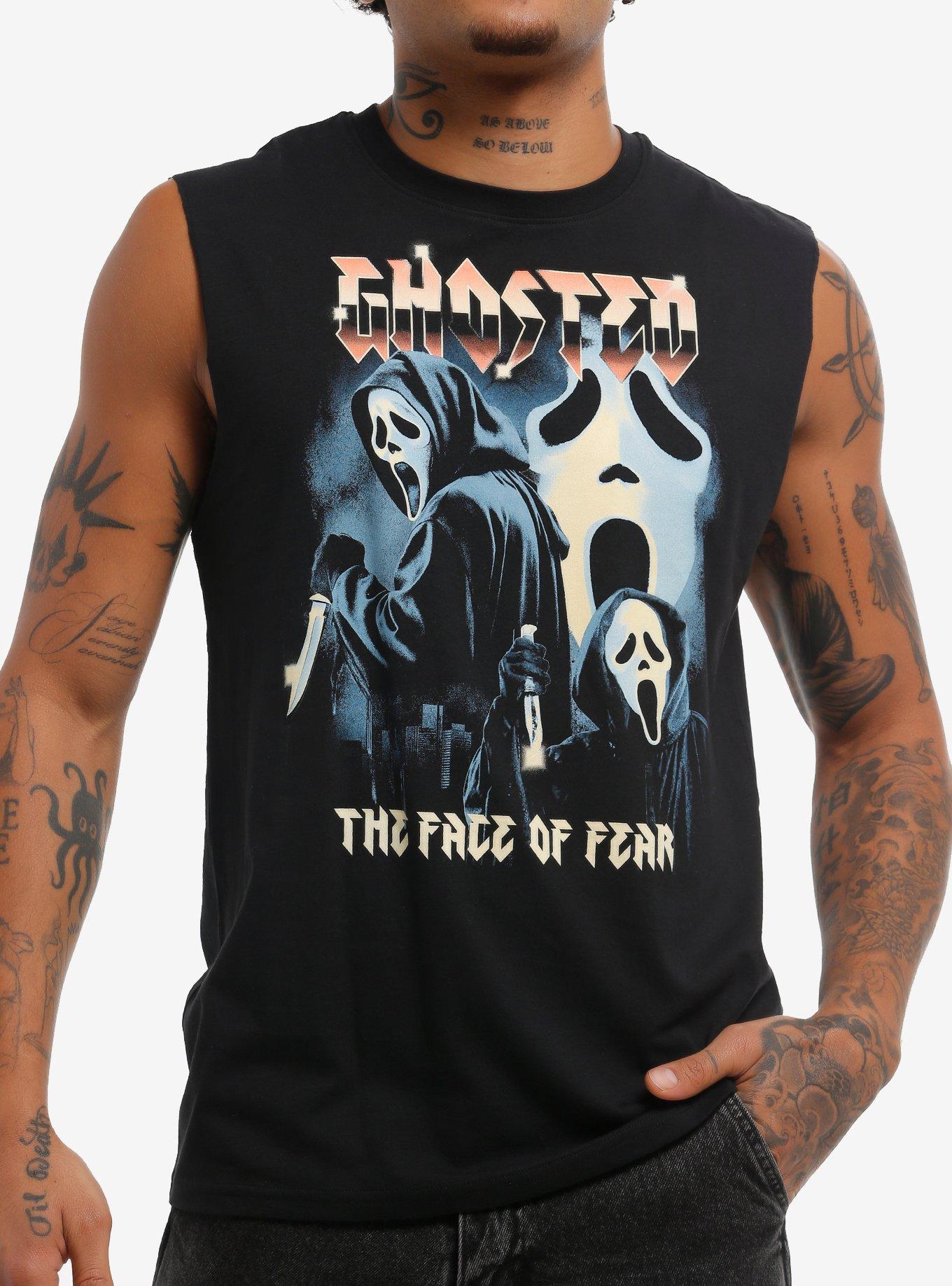 Ghost Face Ghosted Muscle Tank Top, , hi-res