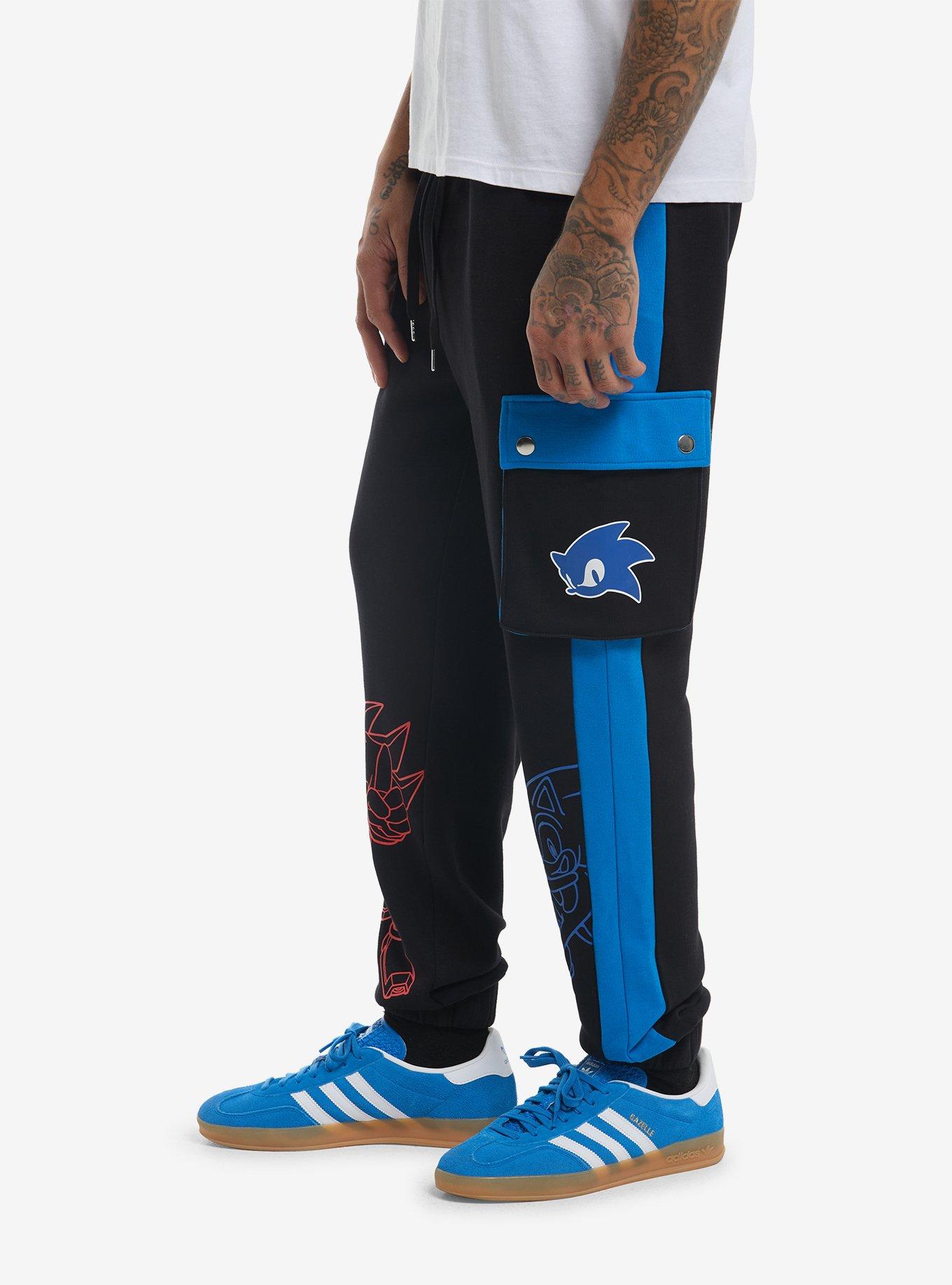 Sonic The Hedgehog Shadow & Sonic Split Cargo Sweatpants, MULTI, alternate