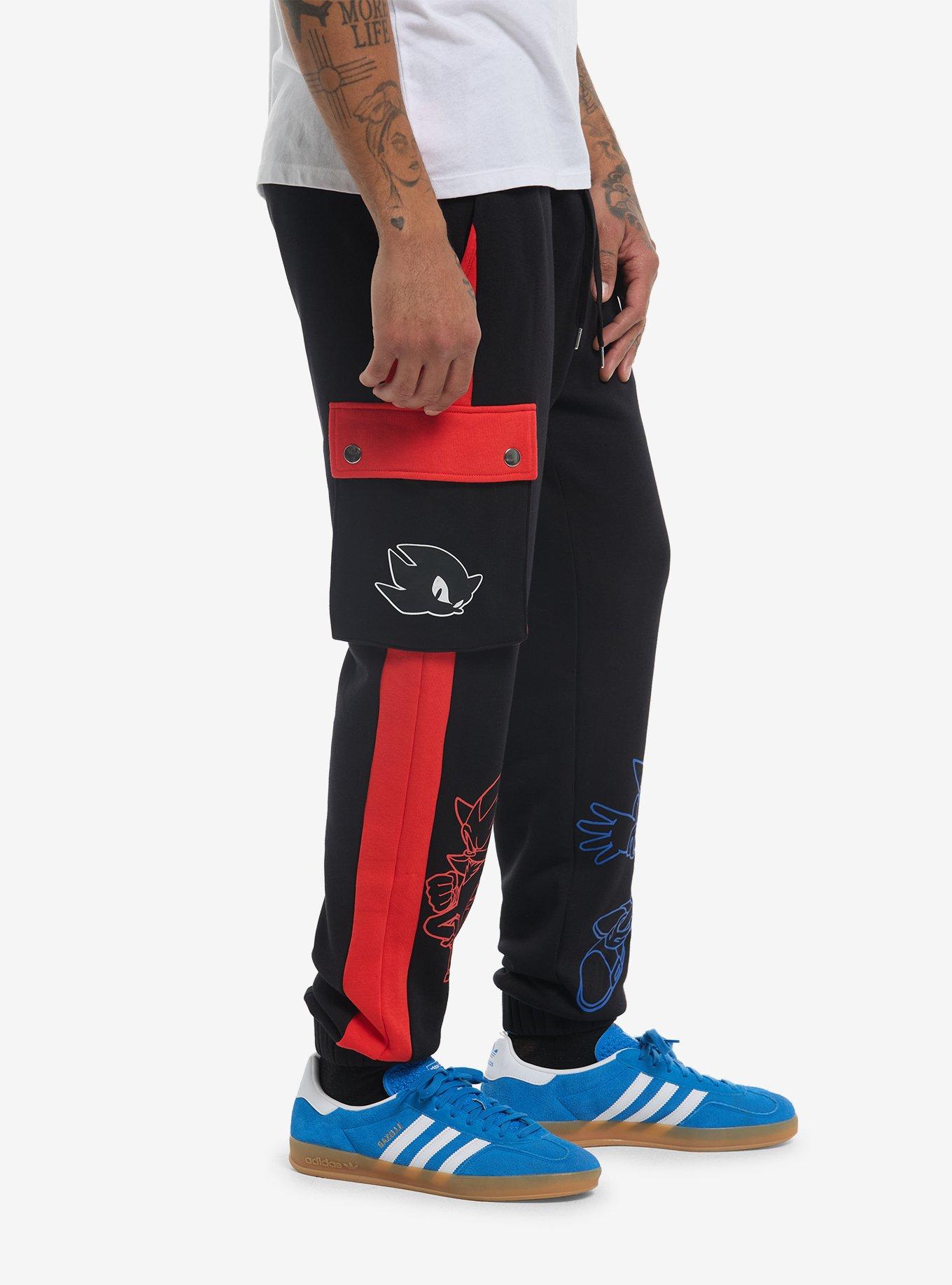Sonic The Hedgehog Shadow & Sonic Split Cargo Sweatpants, MULTI, alternate