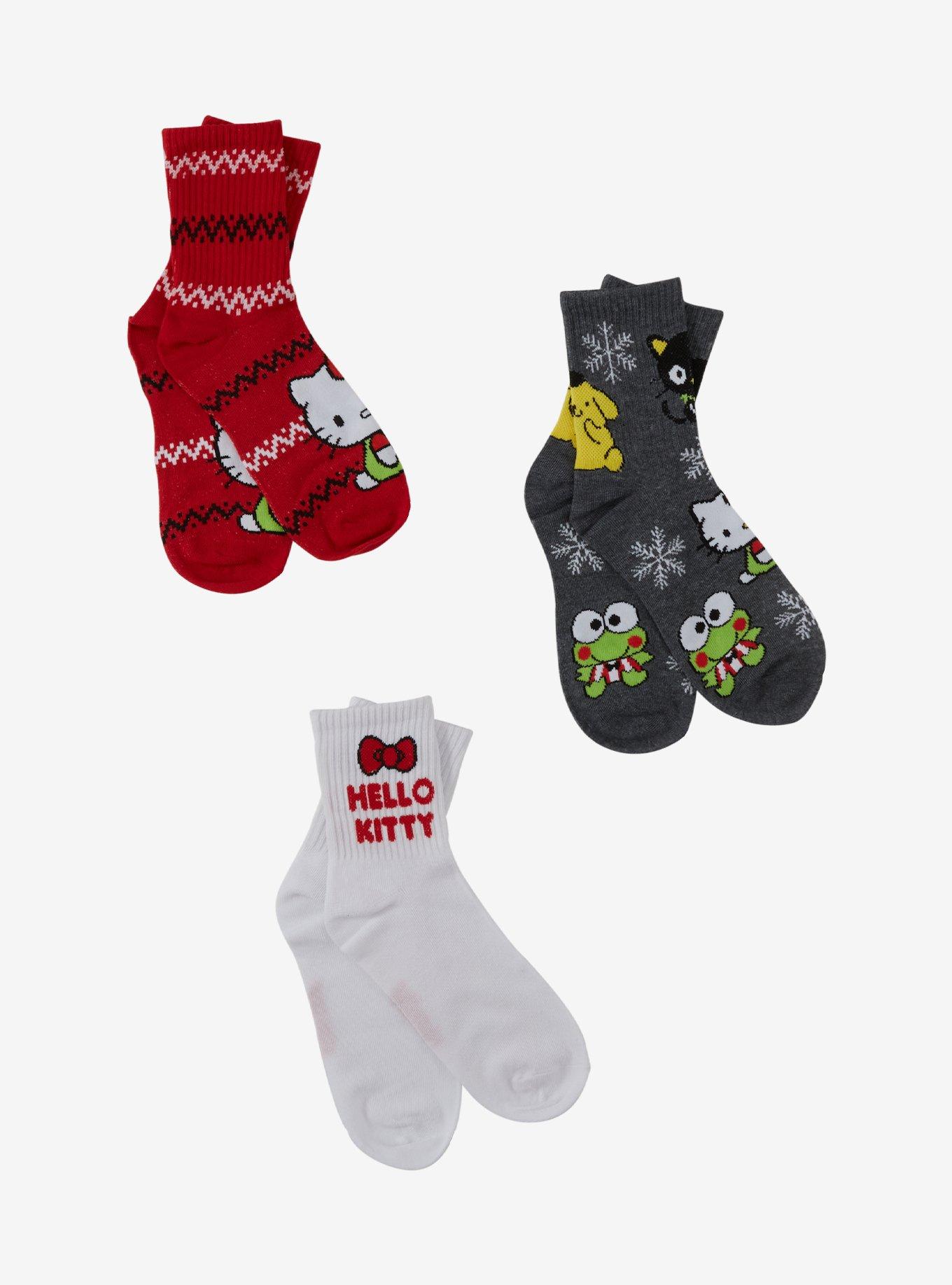 Hello Kitty And Friends Holiday Crew Socks 3 Pair, , hi-res