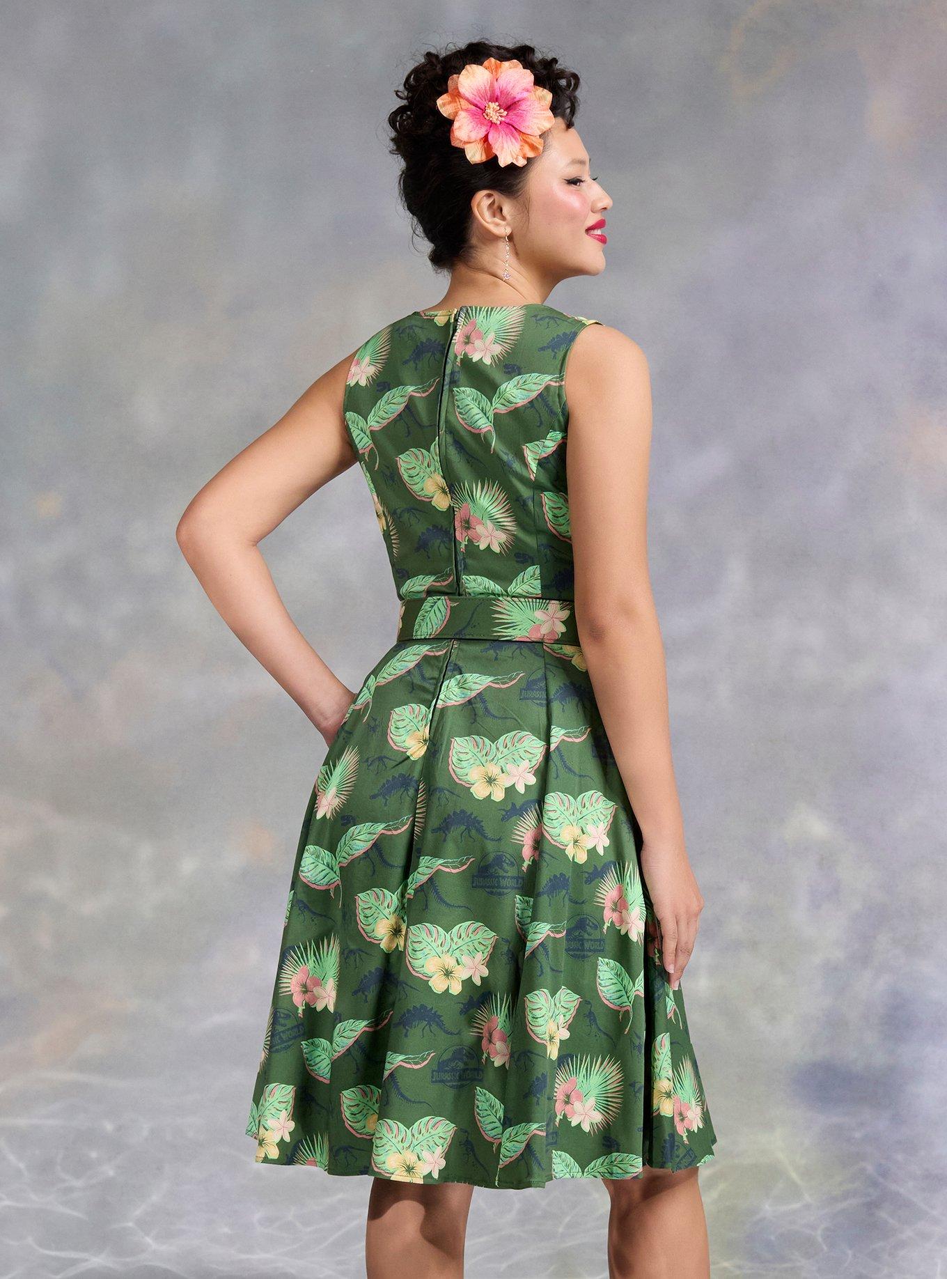 Her Universe Jurassic World Tiki Retro Dress Her Universe Exclusive, MULTI, alternate