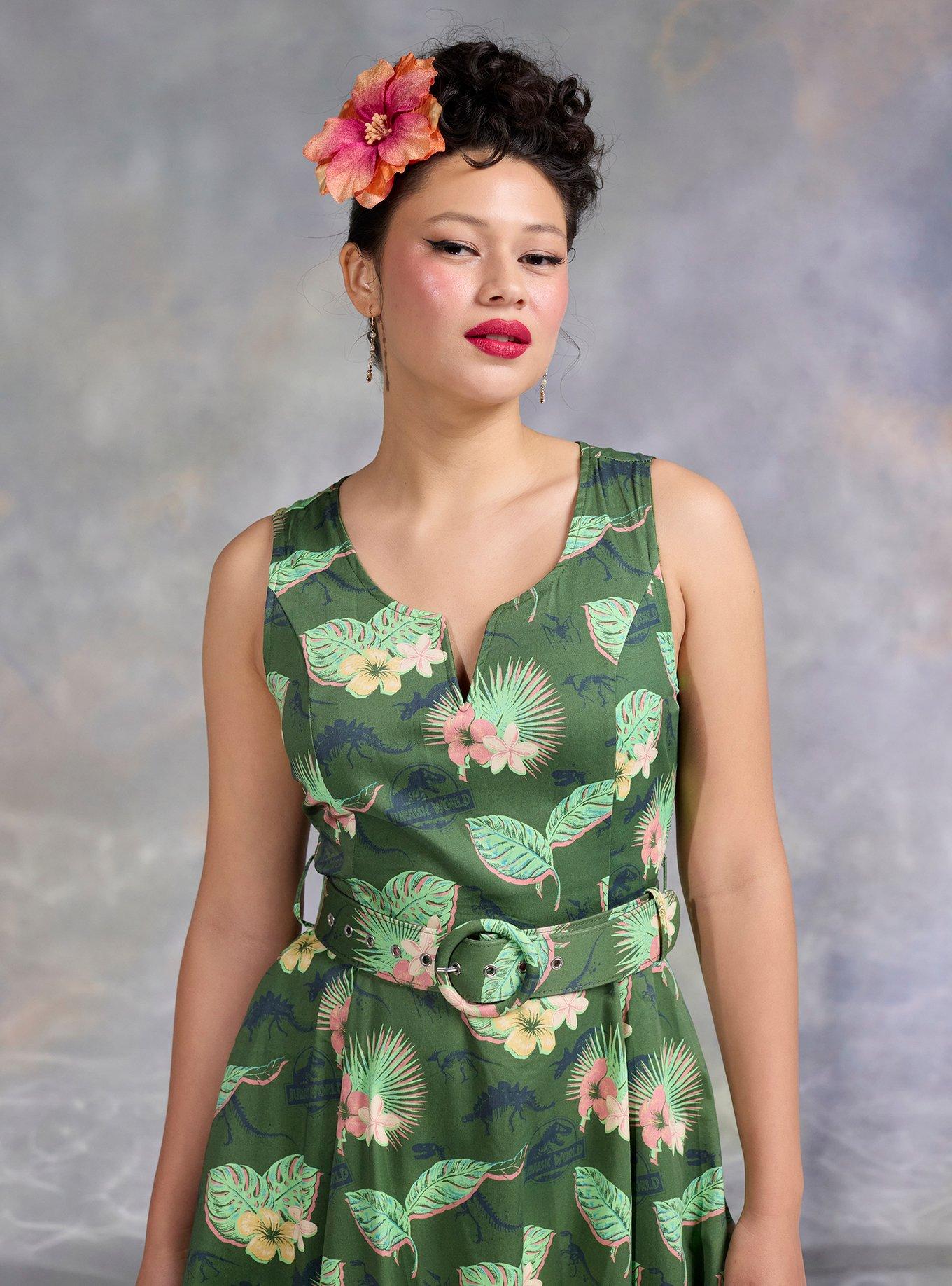 Her Universe Jurassic World Tiki Retro Dress Her Universe Exclusive, MULTI, alternate