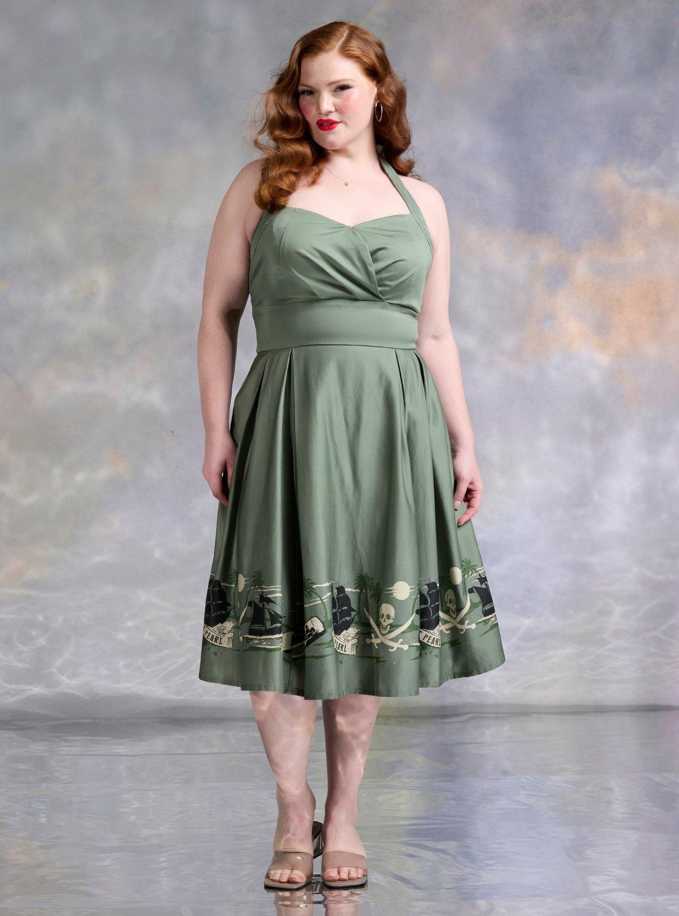Her Universe Disney Pirates Of The Caribbean Ship Halter Dress Plus Size Her Universe Exclusive, , hi-res
