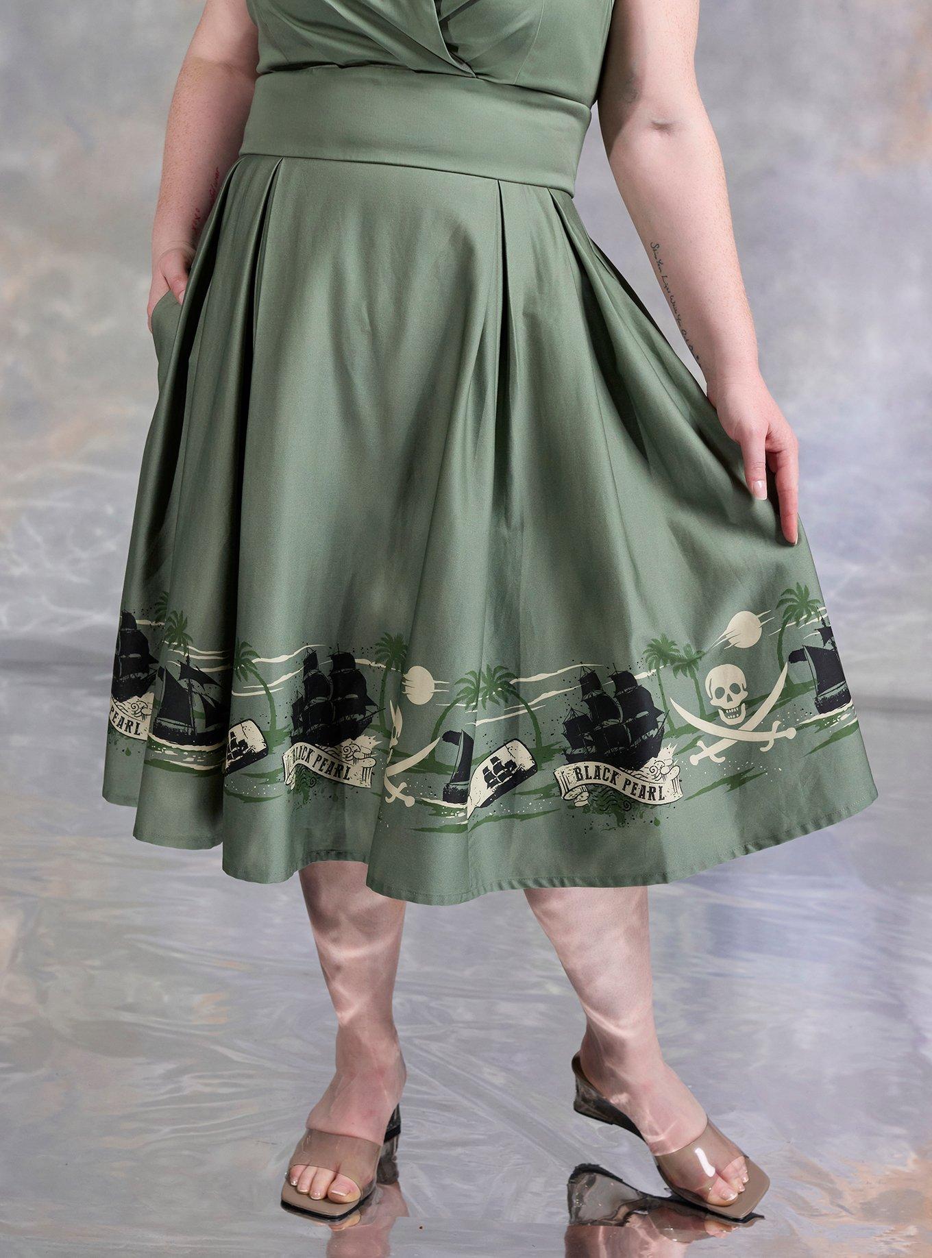 Her Universe Disney Pirates Of The Caribbean Ship Halter Dress Plus Size Her Universe Exclusive, MULTI, alternate