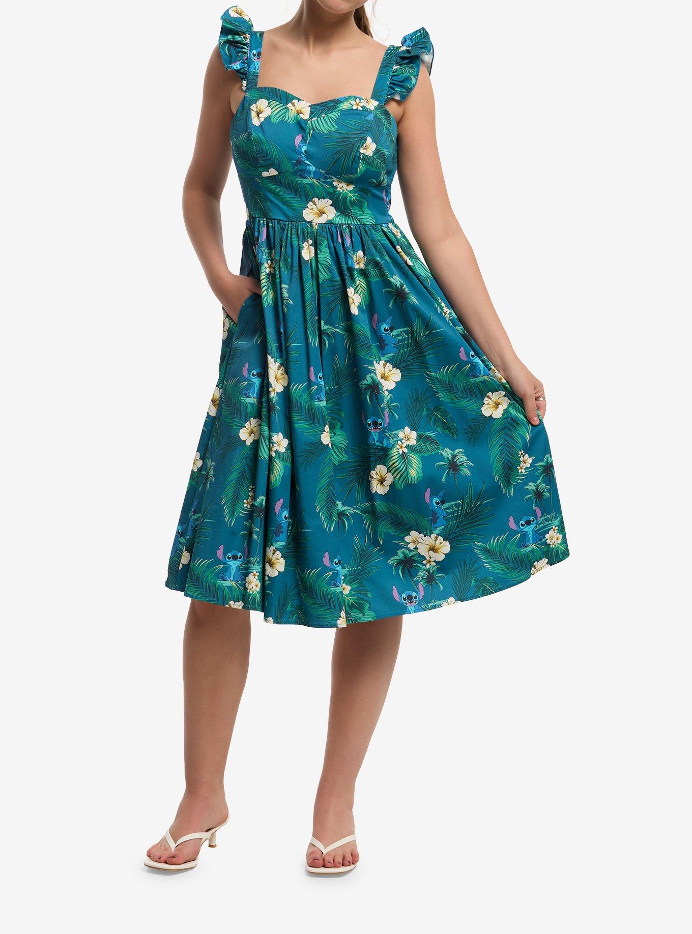 Her Universe Disney Stitch Tropical Dress Her Universe Exclusive, , hi-res