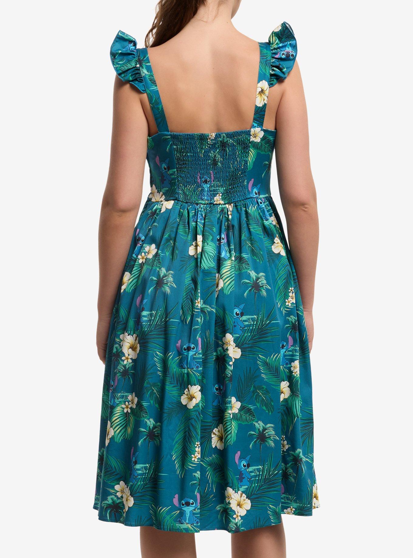 Her Universe Disney Stitch Tropical Dress Her Universe Exclusive, MULTI, alternate - view 3