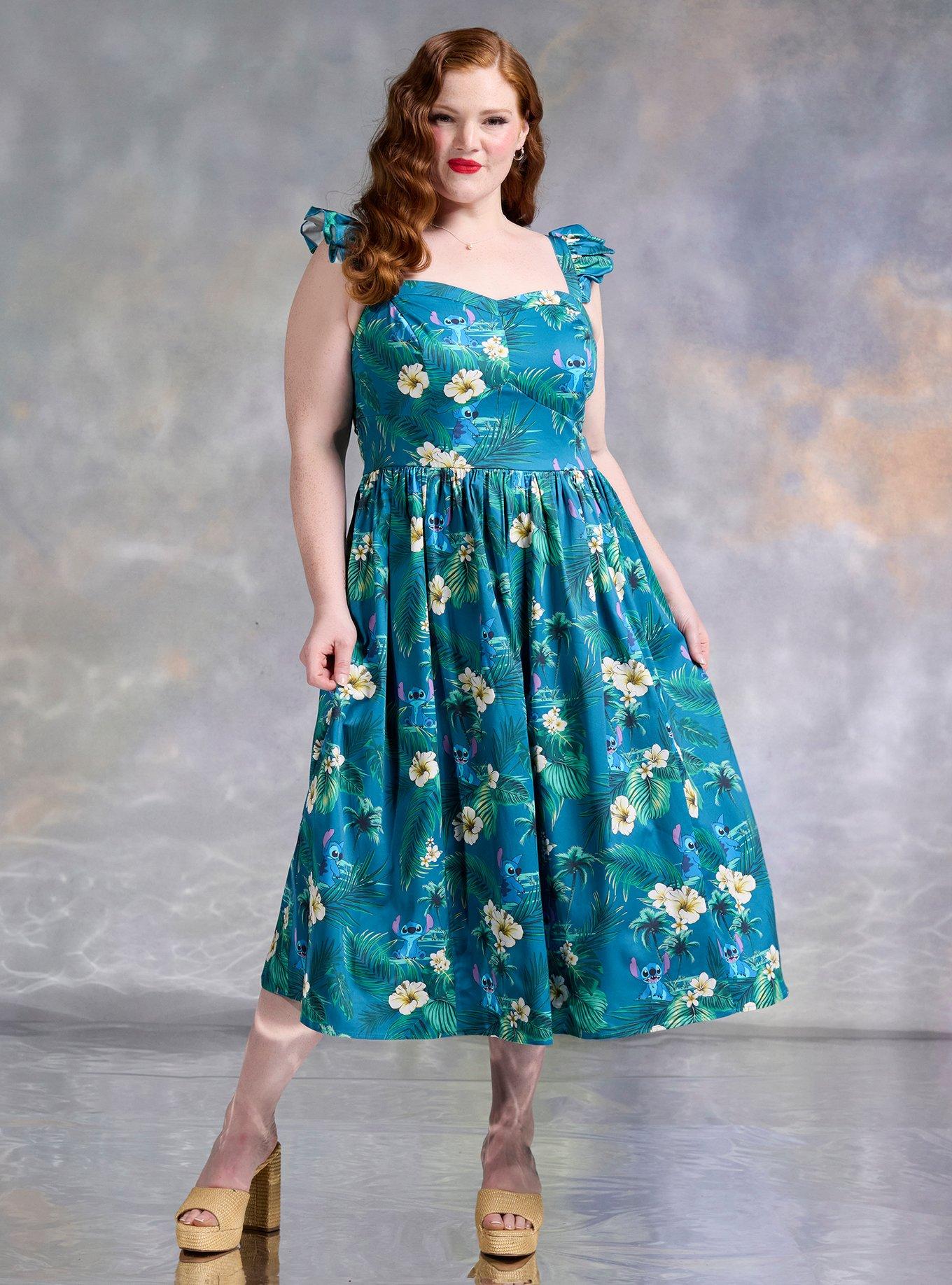 Her Universe Disney Stitch Tropical Dress Her Universe Exclusive, , hi-res