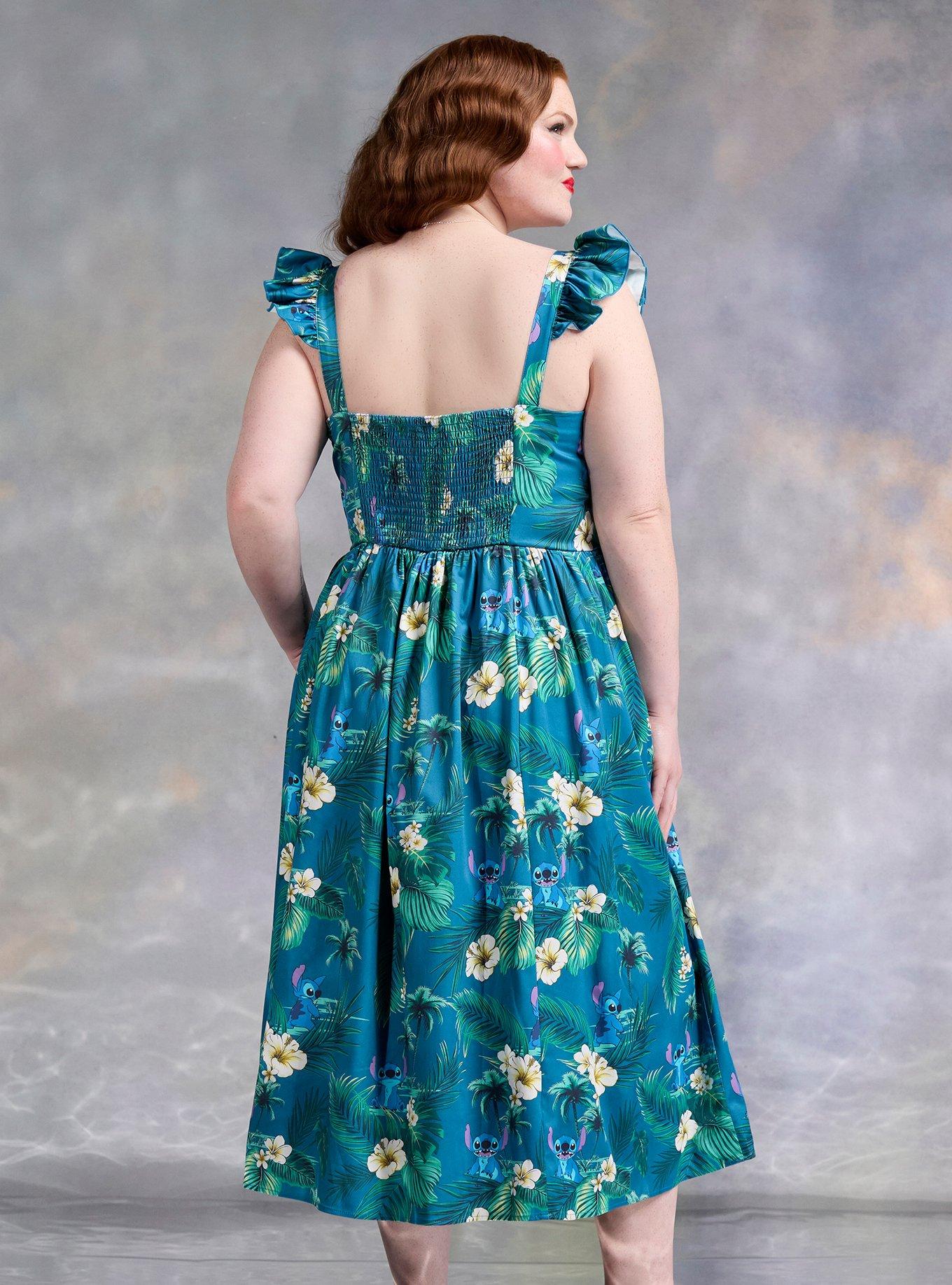 Her Universe Disney Stitch Tropical Dress Her Universe Exclusive, MULTI, alternate