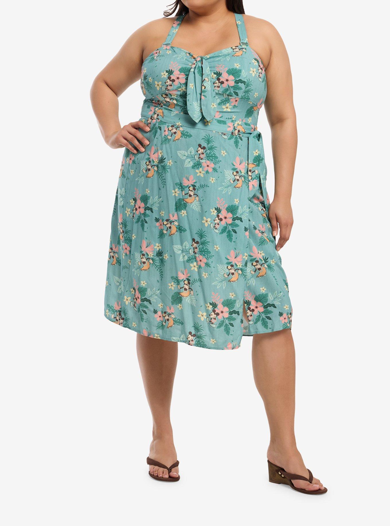 Her Universe Disney Mickey Mouse & Minnie Mouse Tiki Convertible Romper Plus Size Her Universe Exclusive, , hi-res