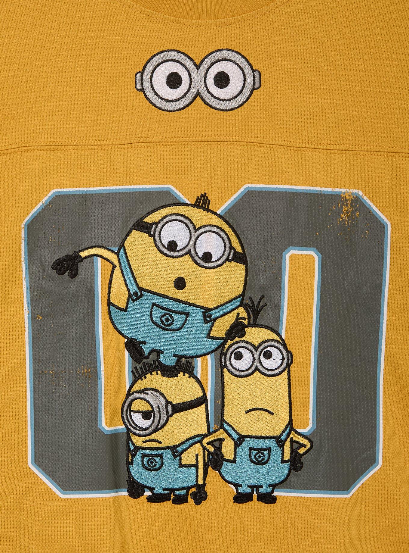 Minions Banana Women's Cropped Football Jersey &mdash; BoxLunch Exclusive, MUSTARD, alternate