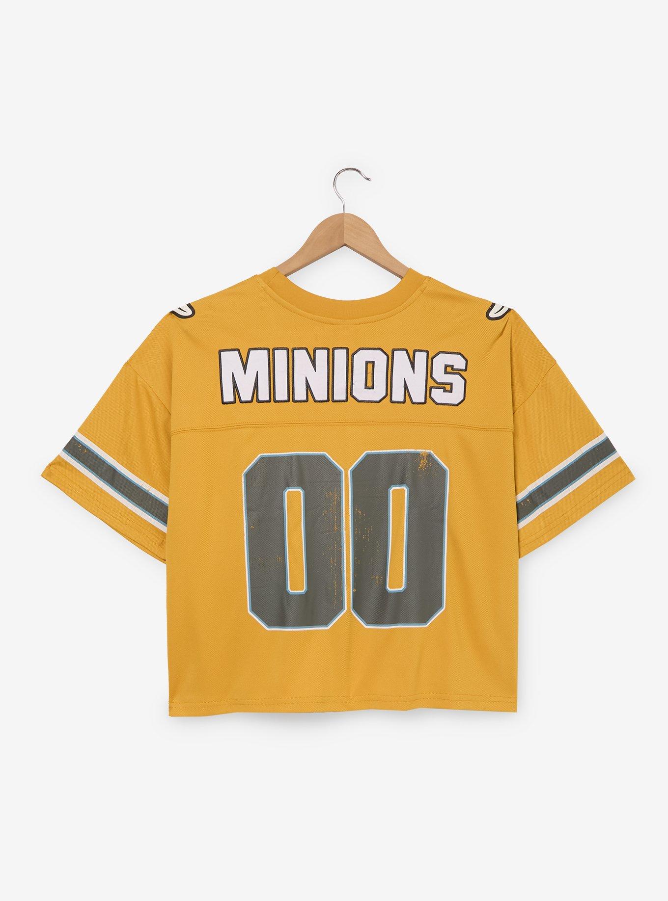 Minions Banana Women's Plus Size Cropped Football Jersey &mdash; BoxLunch Exclusive, , hi-res