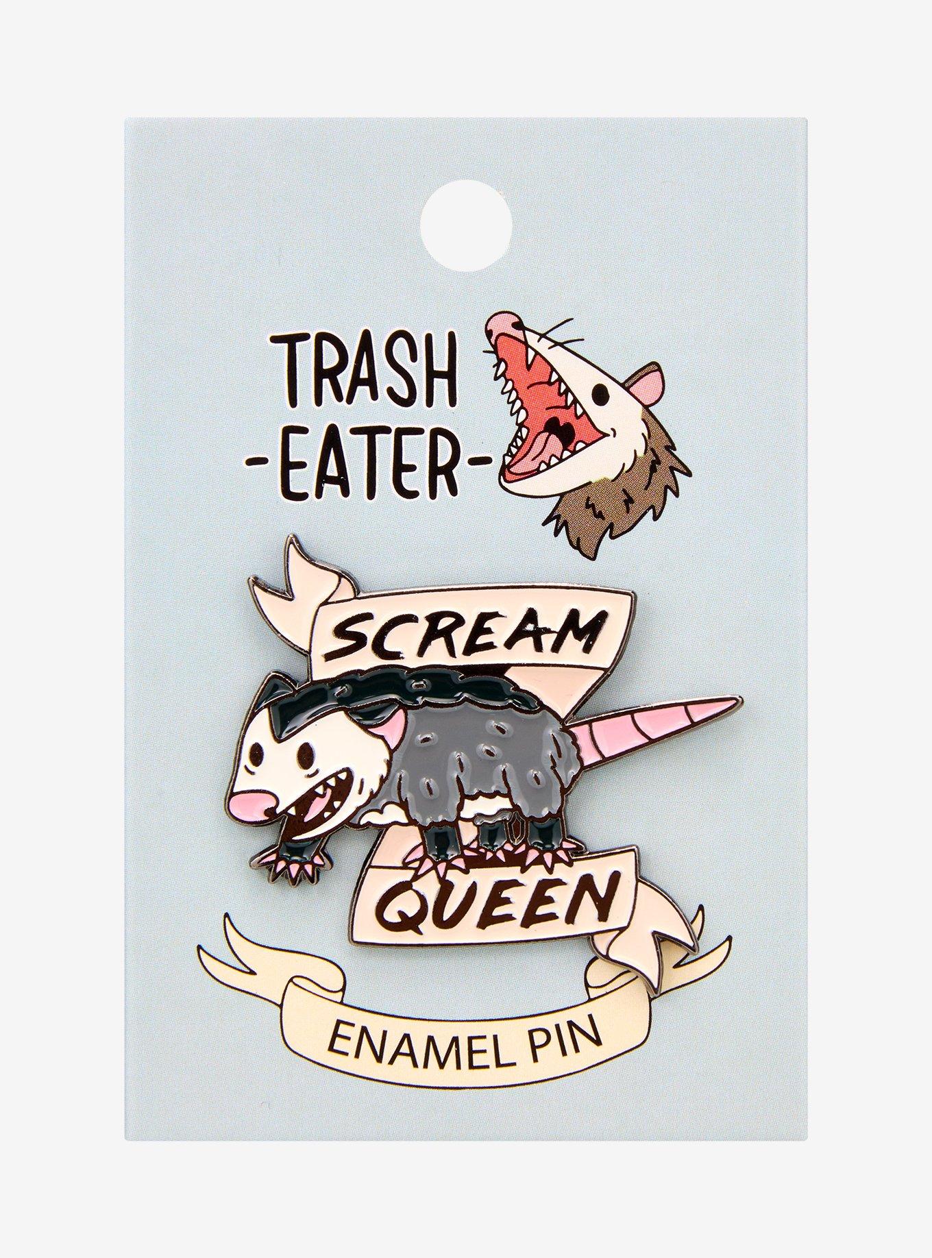 Scream Queen Possum Enamel Pin Hot Topic Exclusive, , hi-res