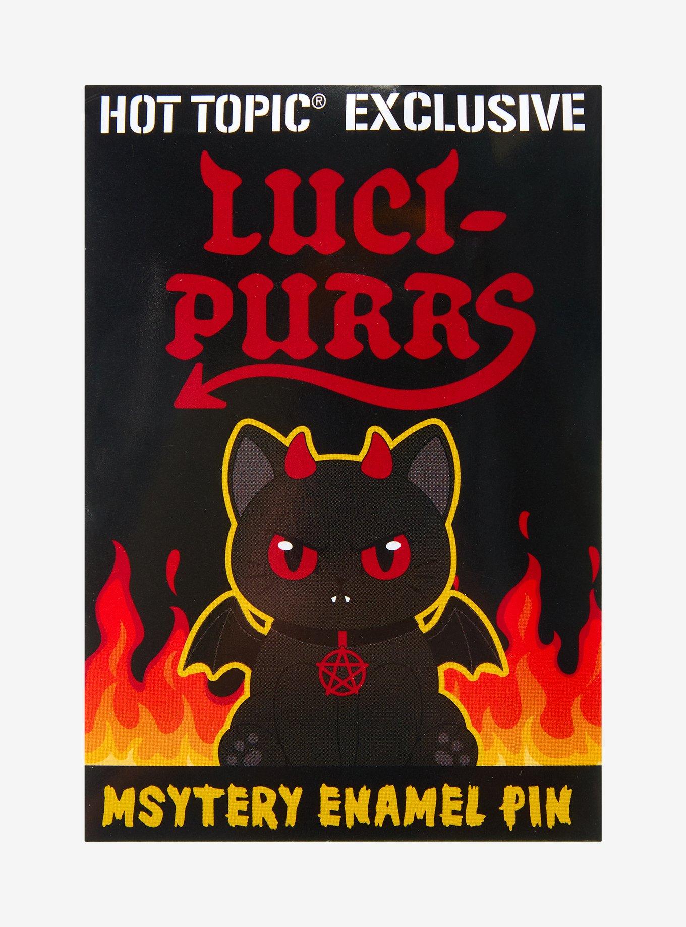 Lucipurrs Blind Bag Enamel Pin Hot Topic Exclusive, , hi-res