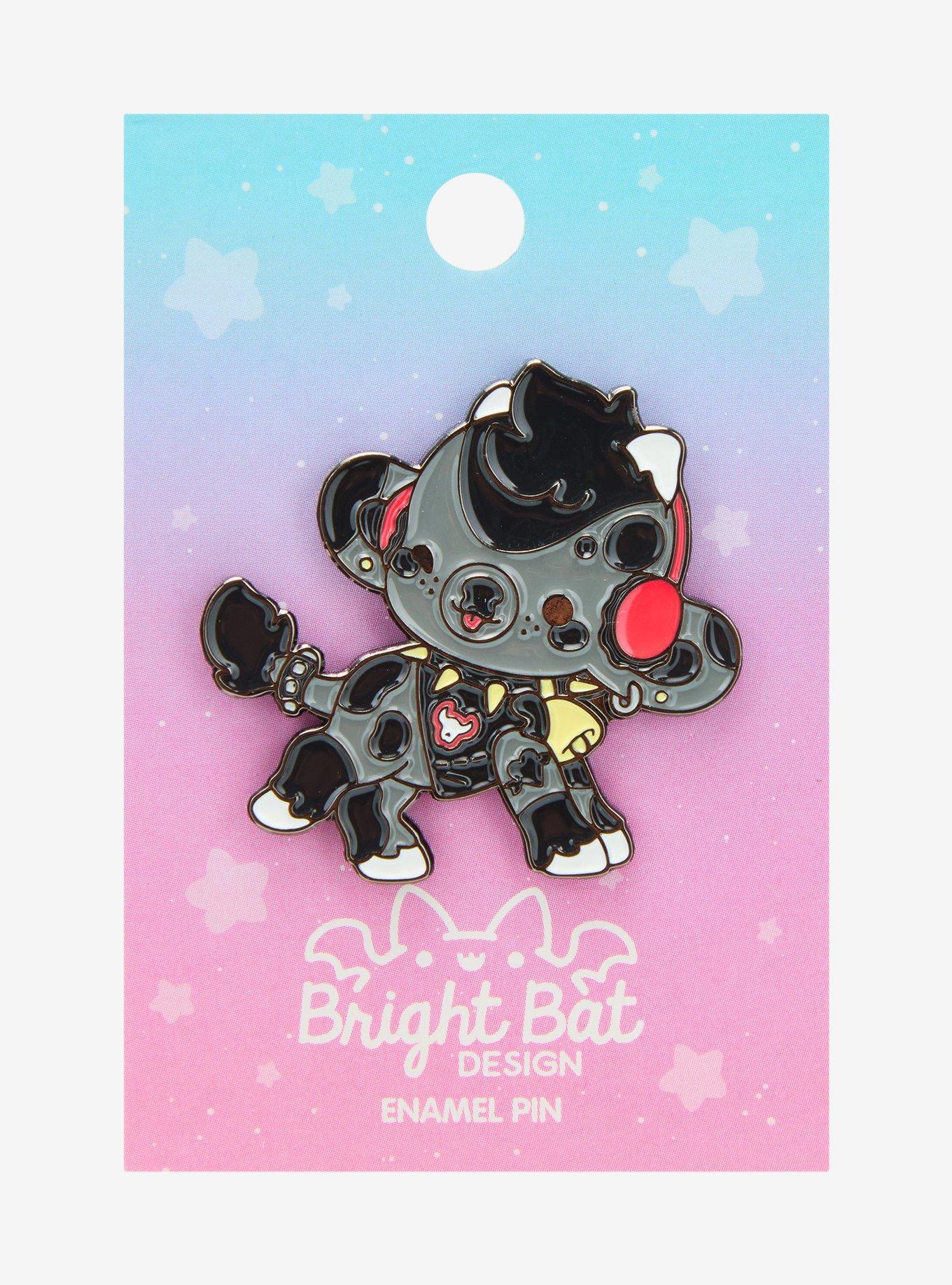 Goth Cow Enamel Pin By Bright Bat Design Hot Topic Exclusive, , hi-res
