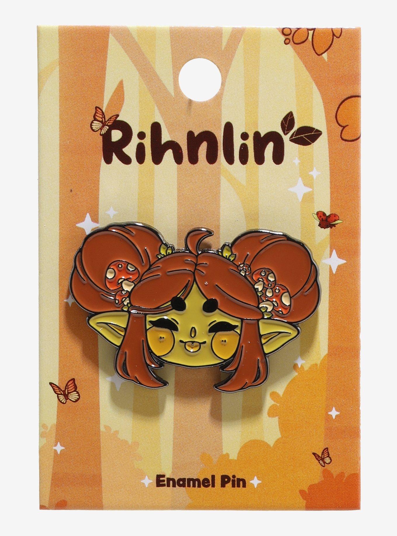 Mushroom Girl Enamel Pin By Rihnlin Hot Topic Exclusive, , hi-res