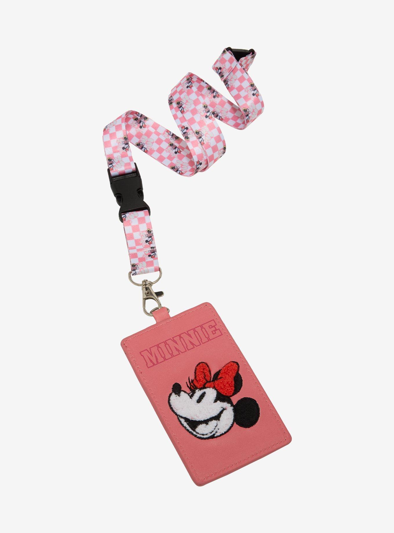 Disney Minnie Mouse Checkered Lanyard - BoxLunch Exclusive, , hi-res