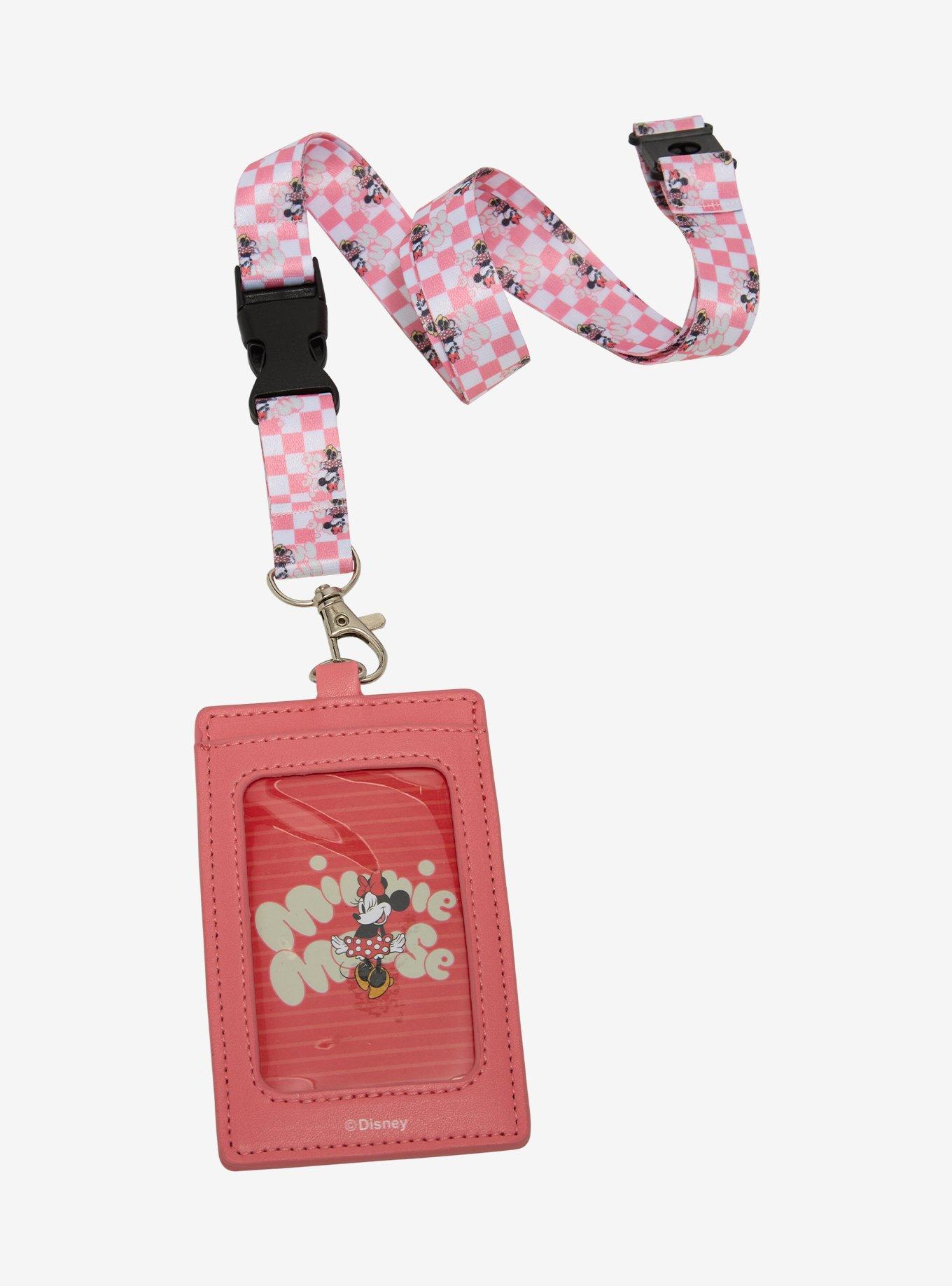 Disney Minnie Mouse Checkered Lanyard - BoxLunch Exclusive, , alternate