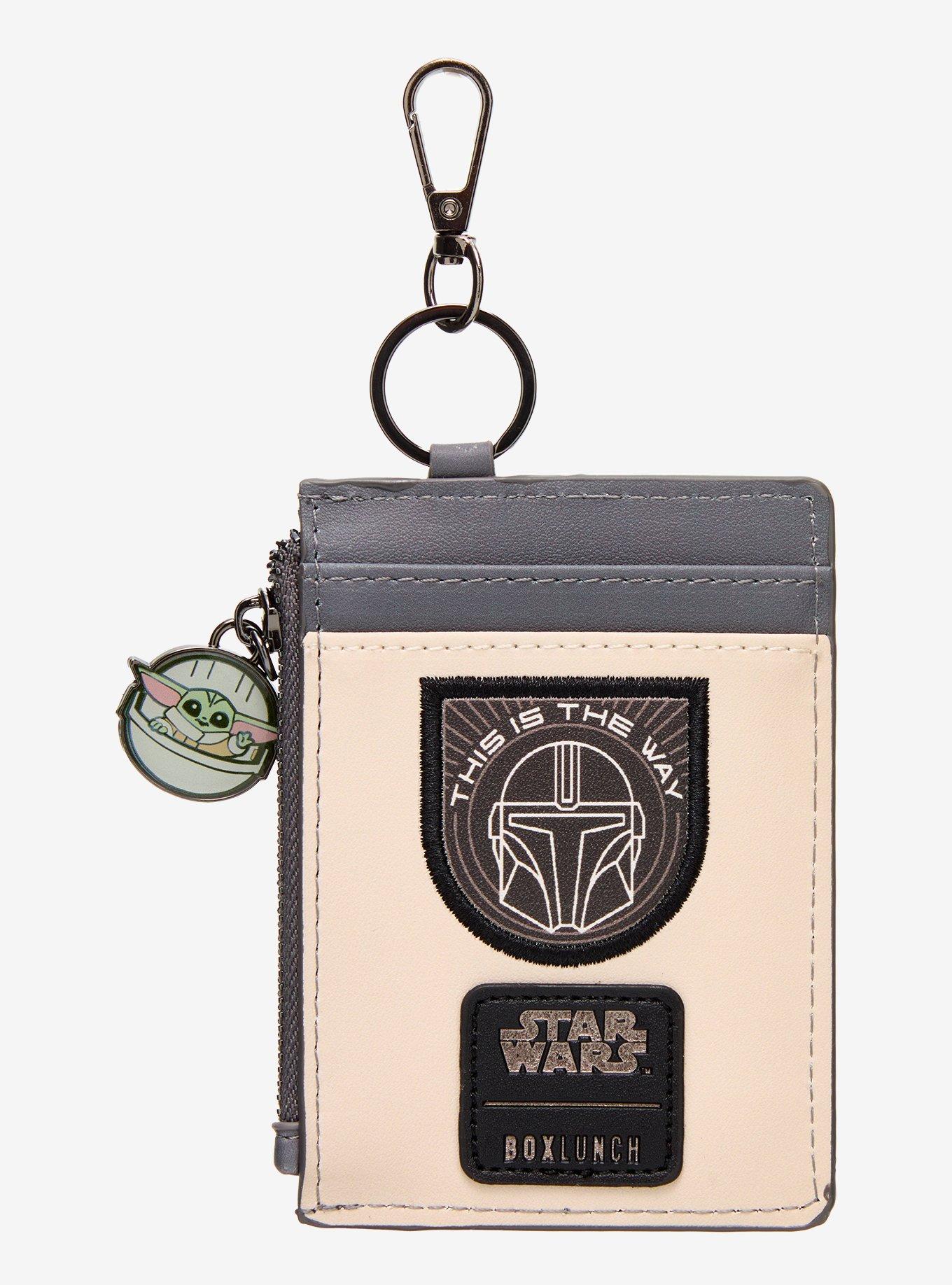 Star Wars The Mandalorian Grogu & Mandalorian Patches Cardholder &mdash; BoxLunch Exclusive, , hi-res
