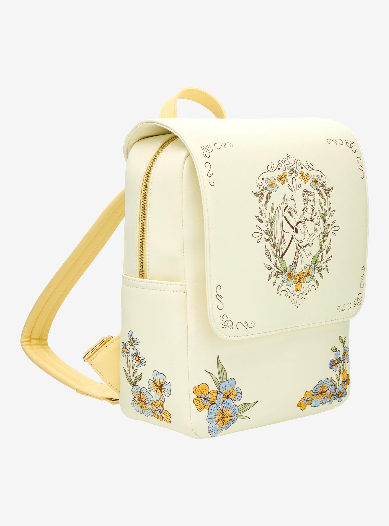 Disney Beauty and the Beast Belle & Philippe Floral Mini Backpack - BoXLunch Exclusive, , hi-res