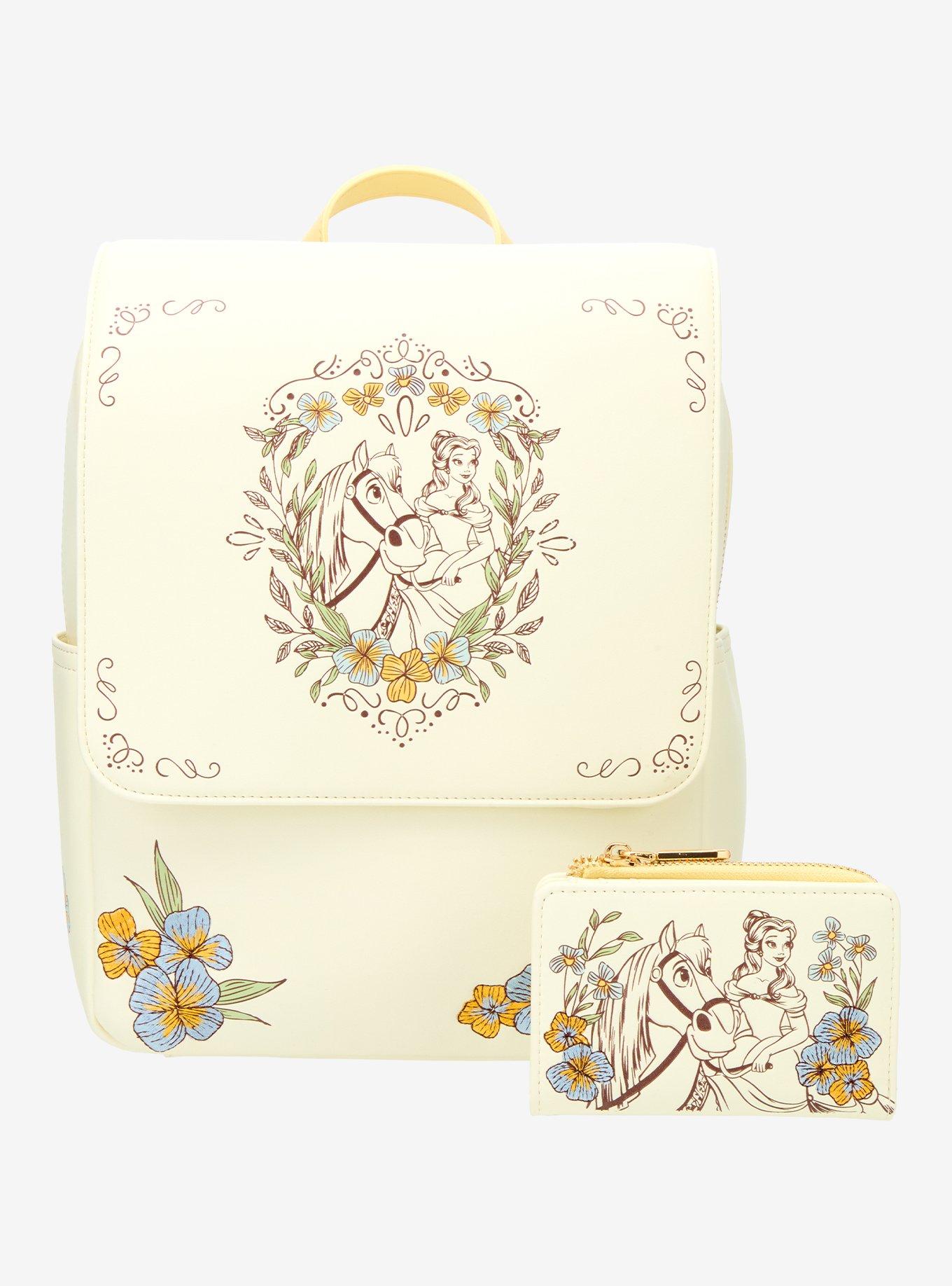 Disney Beauty and the Beast Belle & Philippe Floral Mini Backpack - BoXLunch Exclusive, , alternate