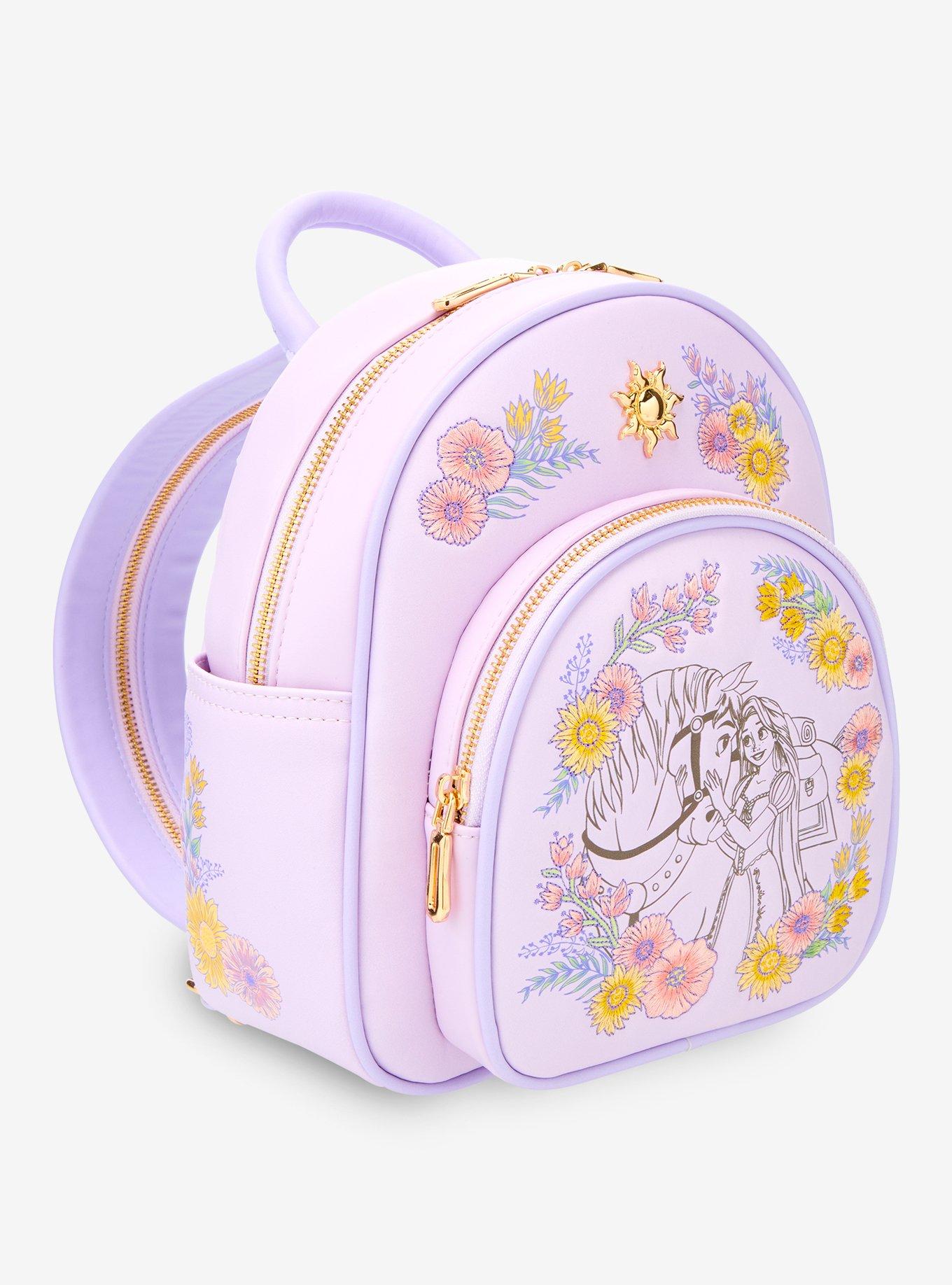 Disney Tangled Rapunzel and Maximus Floral Mini Backpack - BoxLunch Exclusive, , hi-res