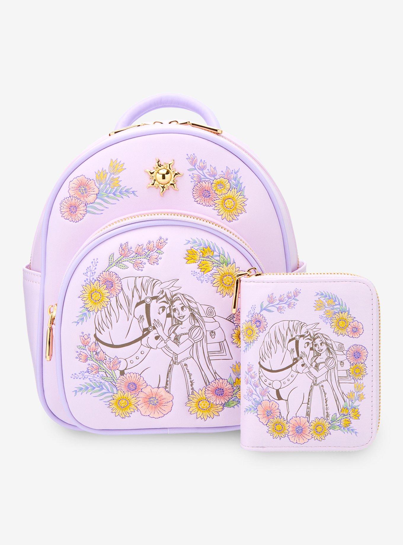 Disney Tangled Rapunzel and Maximus Floral Mini Backpack - BoxLunch Exclusive, , alternate