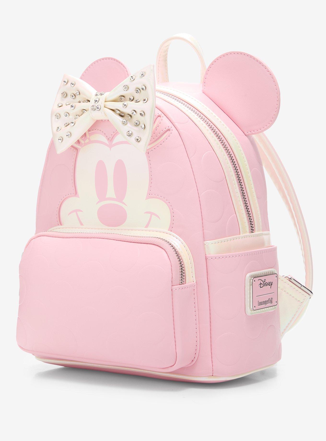 Loungefly Disney Minnie Mouse Rhinestone Bow Figural Mini Backpack - BoxLunch Exclusive, , hi-res