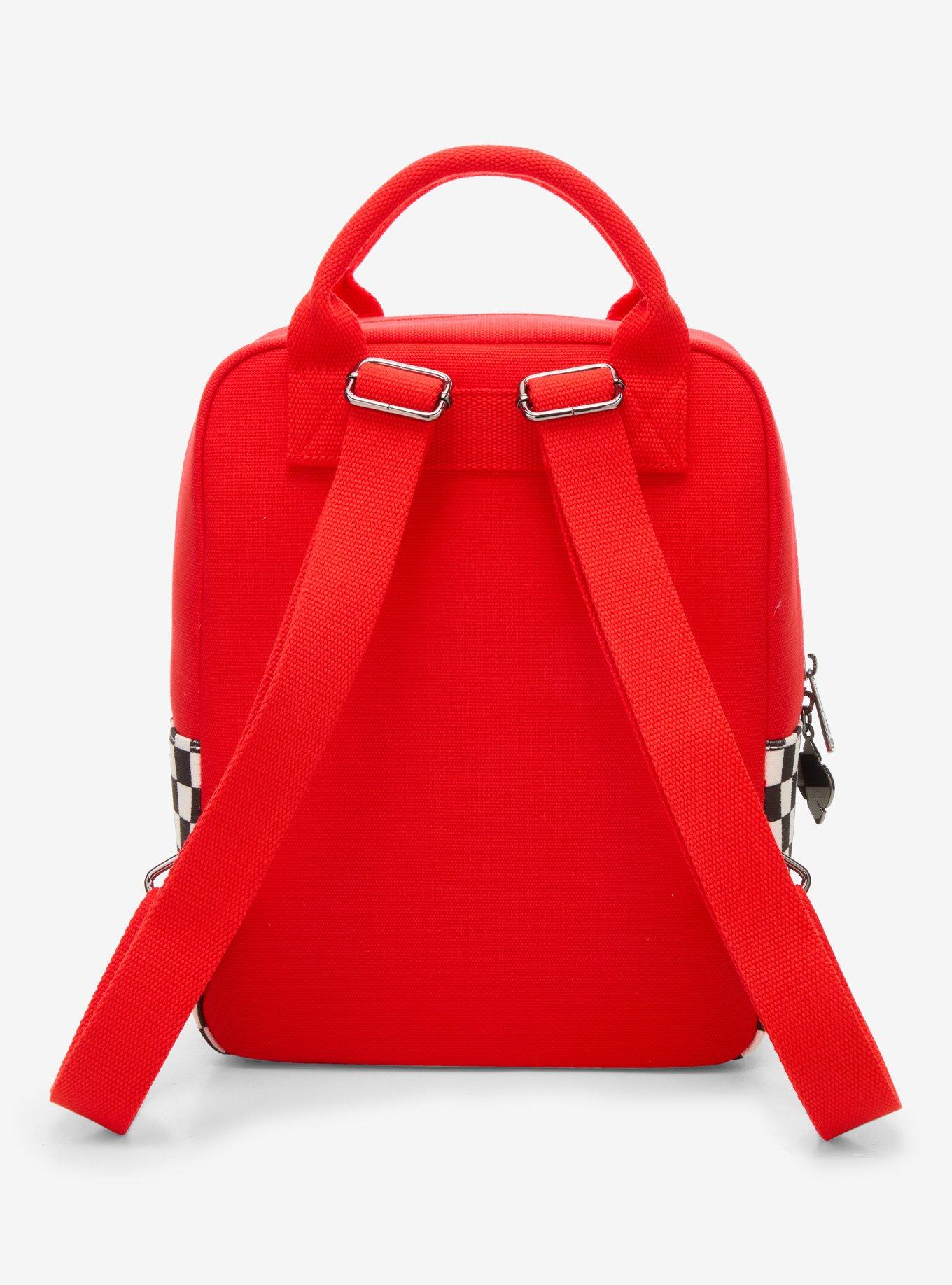 Loungefly Disney Pixar Cars Lightning McQueen Embroidered Patches Canvas Mini Backpack - BoxLunch Exclusive, , alternate