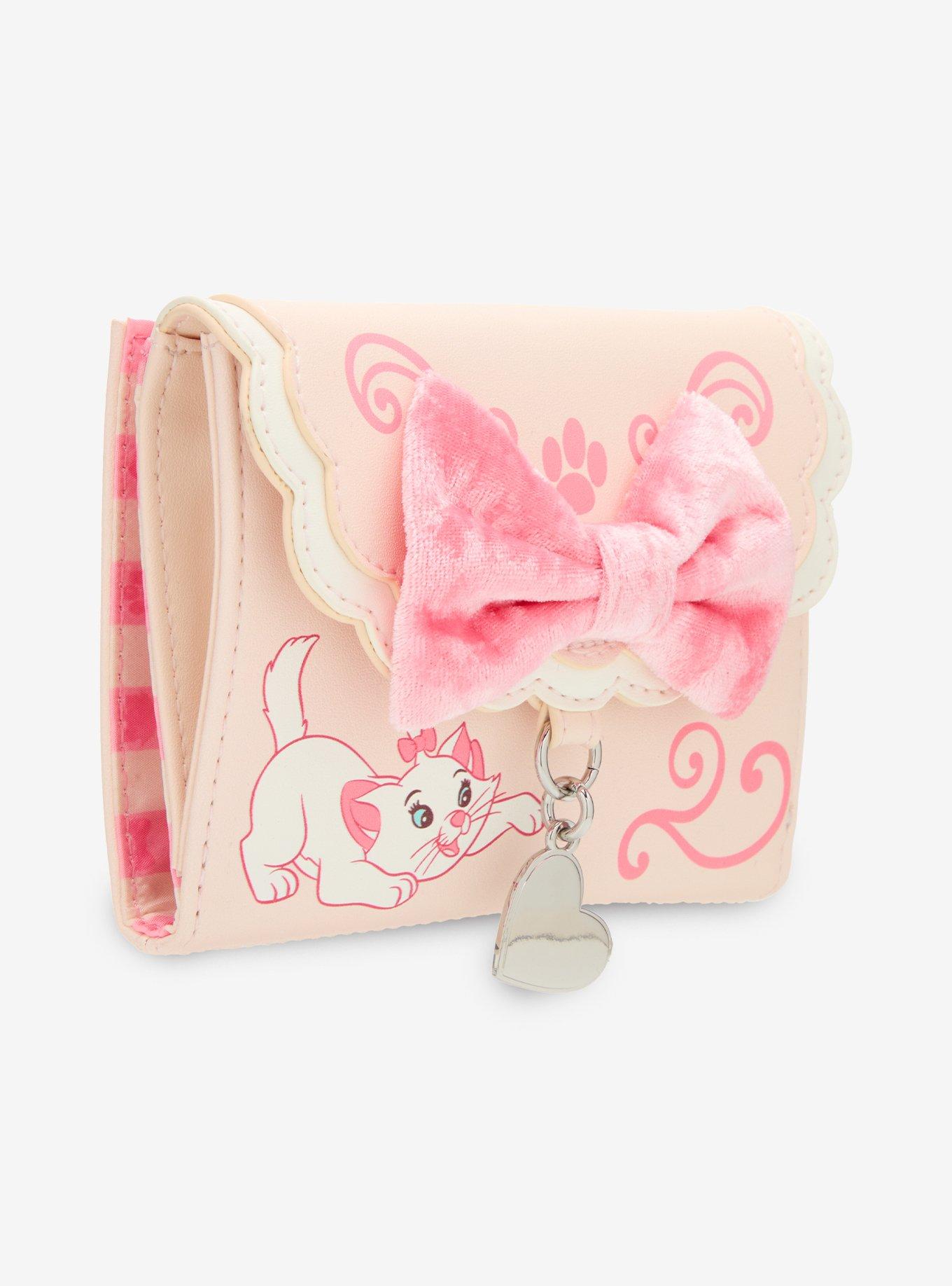 Loungefly Disney The Aristocats Marie Velvet Bow Mini Wallet - BoxLunch Exclusive, , hi-res