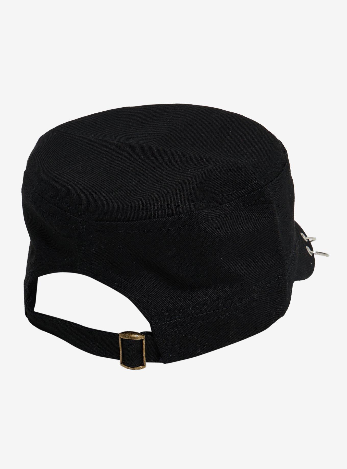 Black & Red Star Grommet Cadet Hat, , hi-res