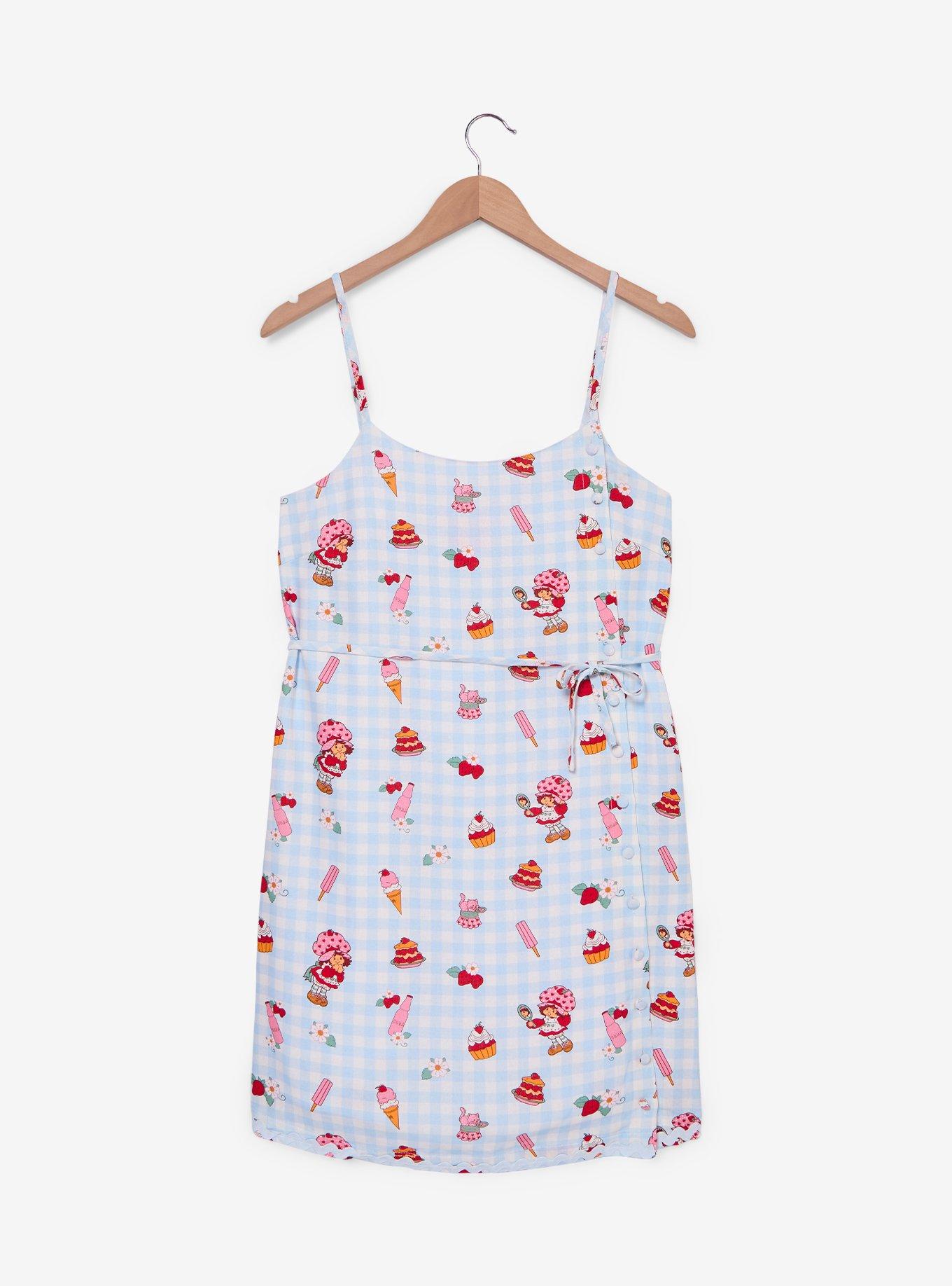 Strawberry Shortcake Desserts Allover Print Gingham Tank Dress - BoxLunch Exclusive, , hi-res