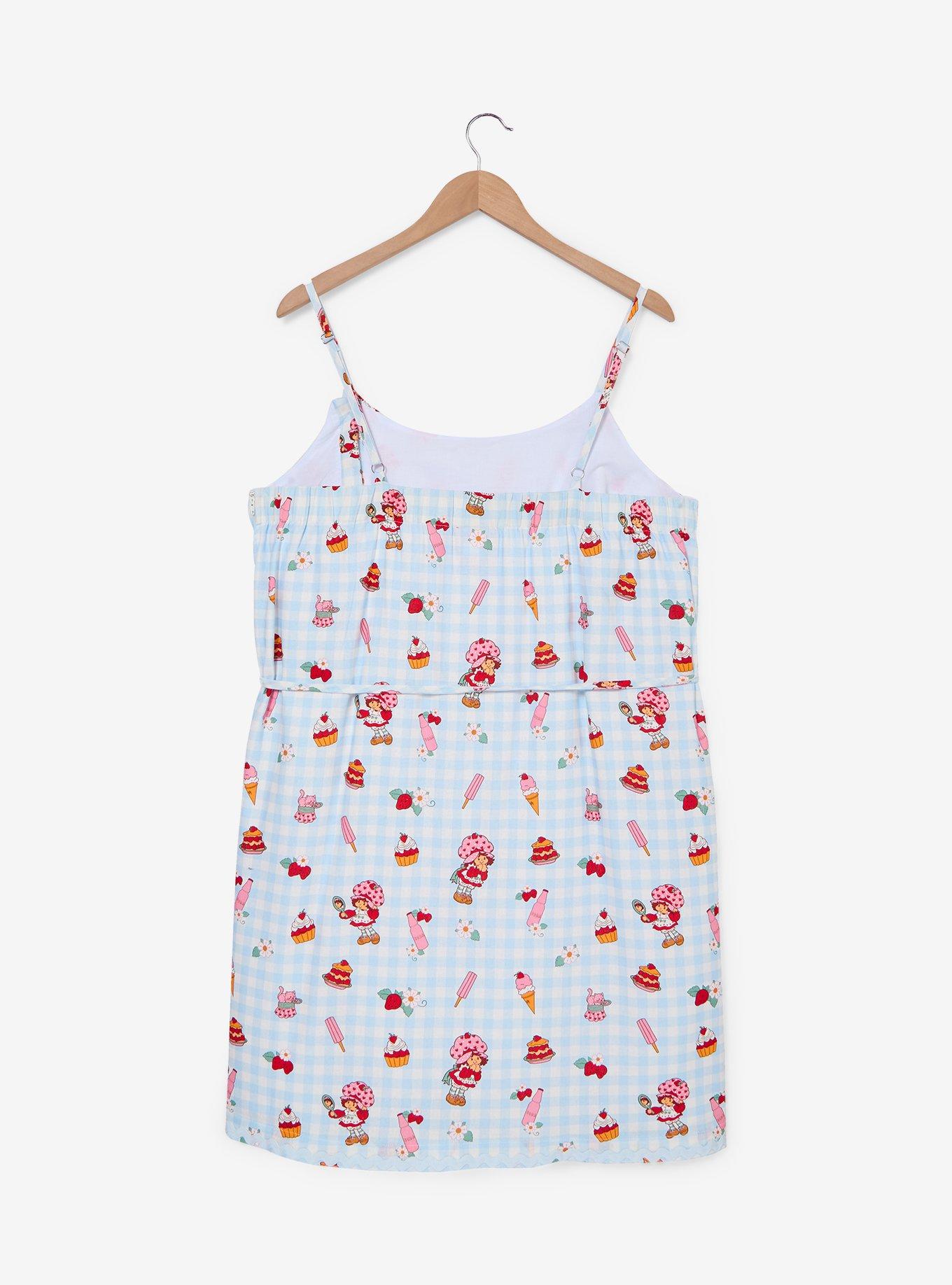 Strawberry Shortcake Desserts Allover Print Gingham Plus Size Tank Dress - BoxLunch Exclusive, , hi-res