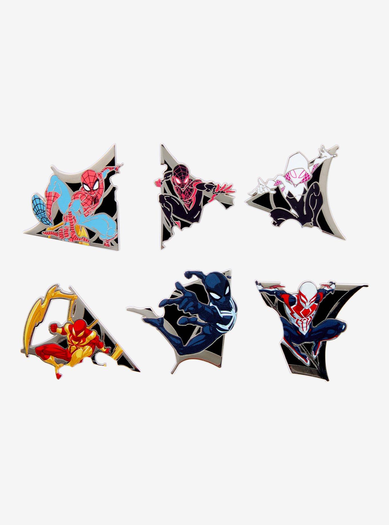 Marvel Spider-Man Characters Web Puzzle Blind Box Enamel Pin - BoxLunch Exclusive, , hi-res