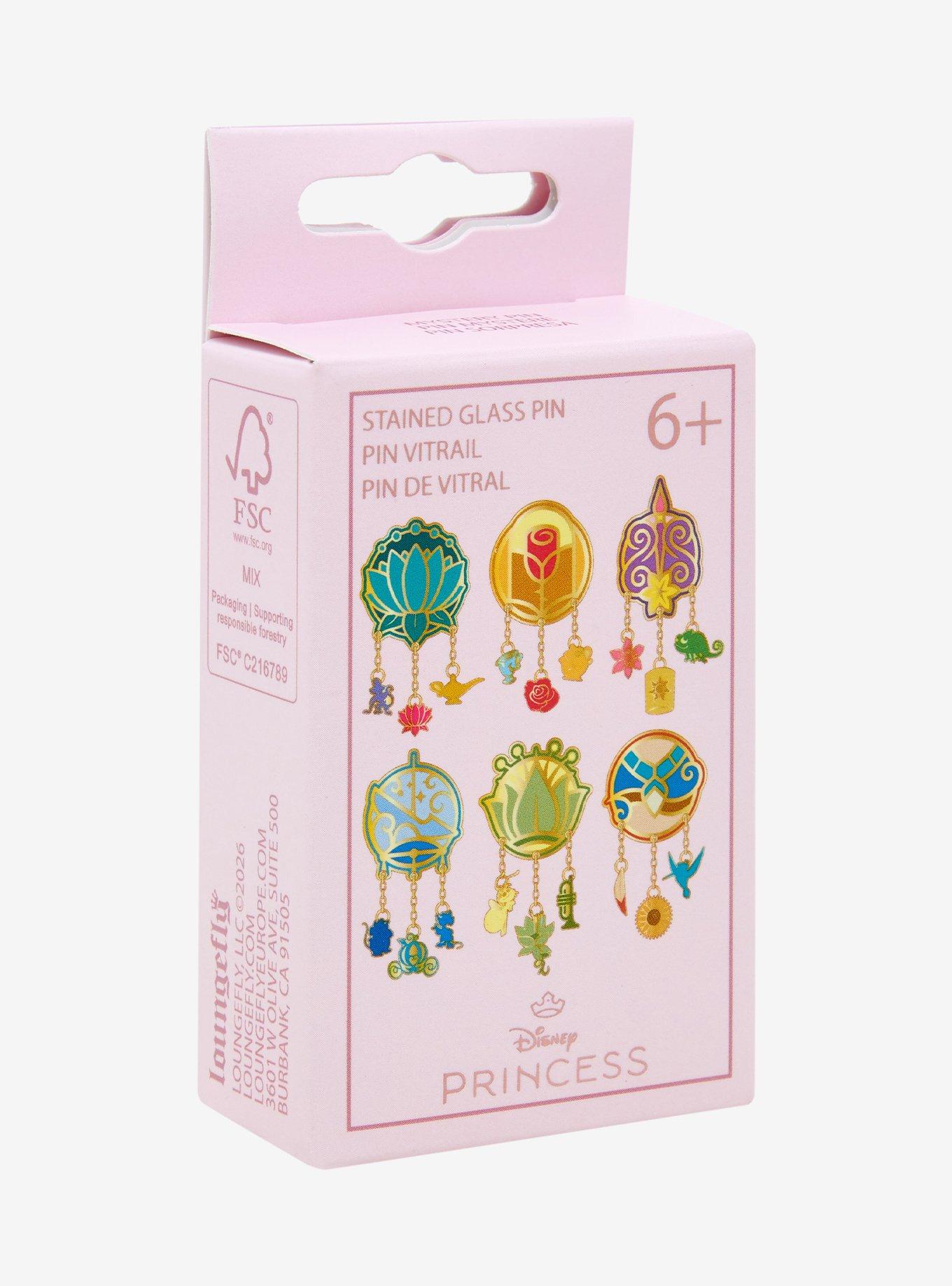 Disney Princess Stained Glass Dangling Charms Blind Box Enamel Pin — BoxLunch Exclusive