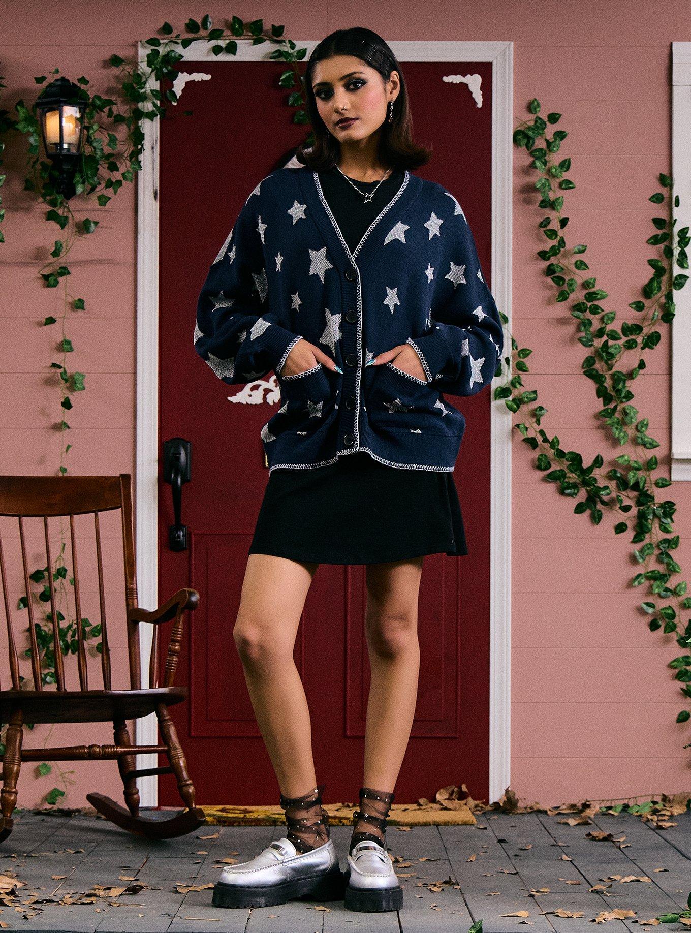 Coraline Silver Star Cardigan, , hi-res