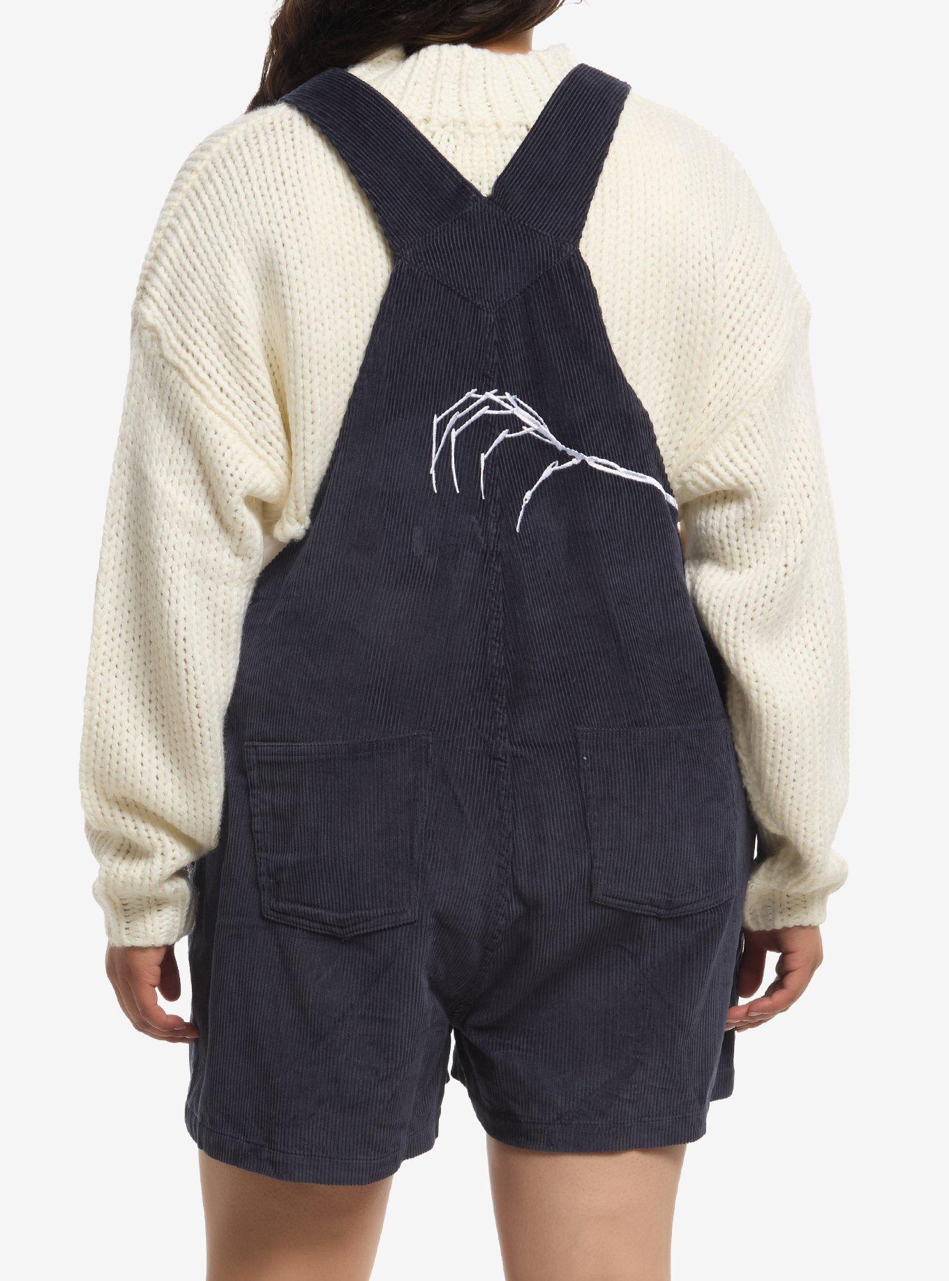 Coraline Icons Corduroy Shortalls Plus Size, , hi-res