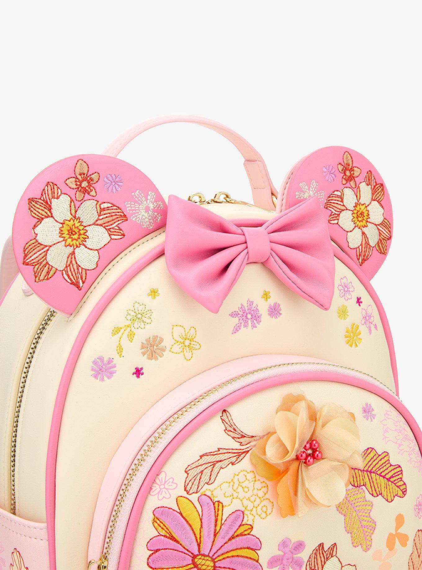 Disney Minnie Mouse Flower Magnetic Ears Mini Backpack, , alternate - view 3