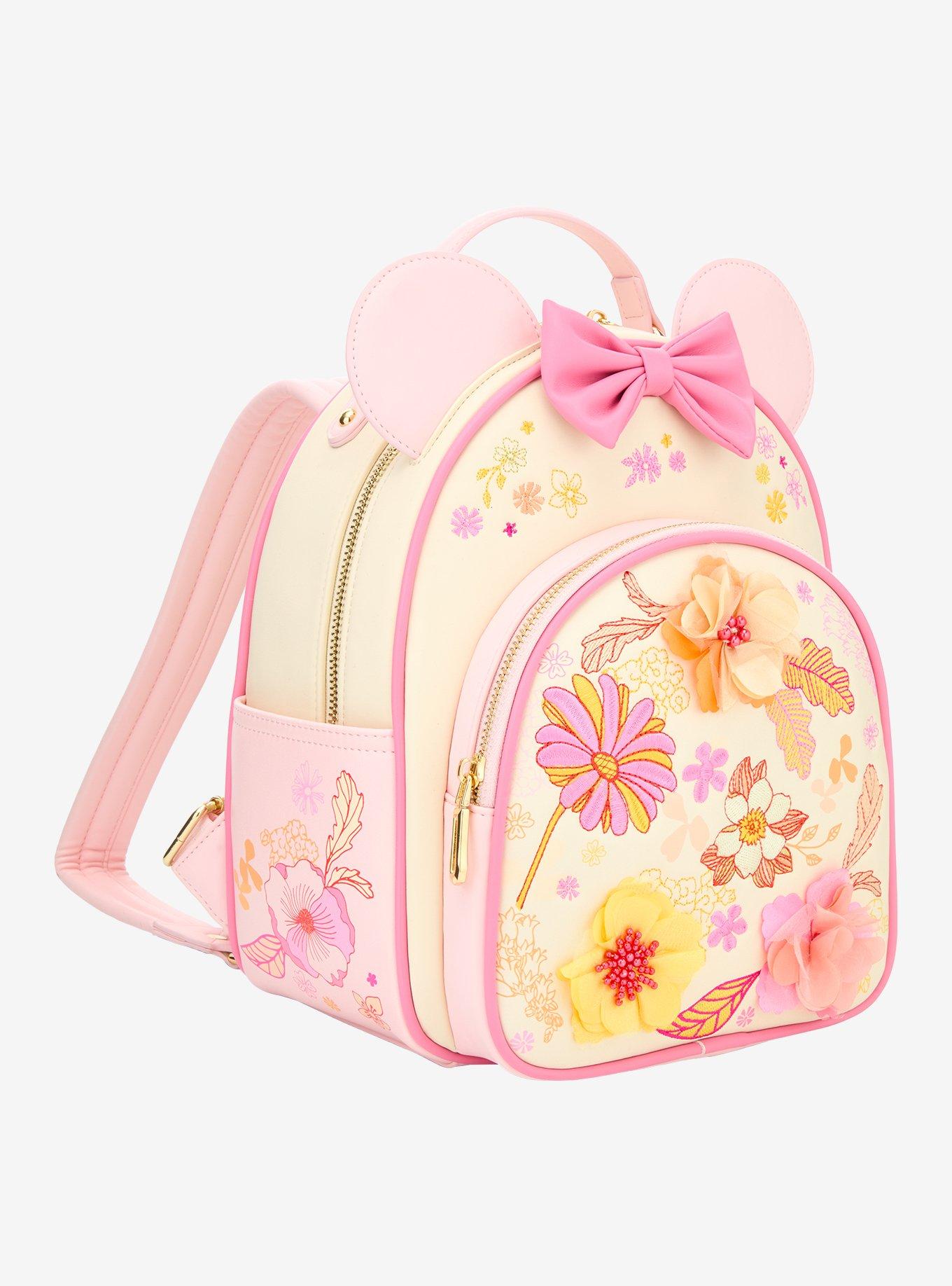 Disney Minnie Mouse Flower Magnetic Ears Mini Backpack, , alternate - view 4