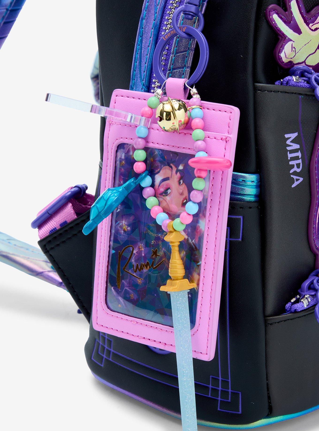 Loungefly KPop Demon Hunters Huntrix Cardholder & Mini Backpack, , alternate - view 5